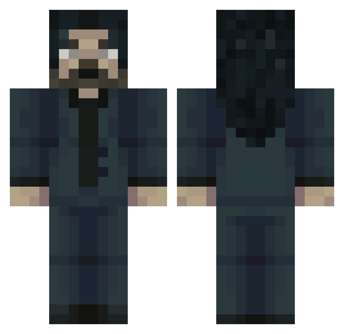 Deus_Libidinis Minecraft skin, front and back view