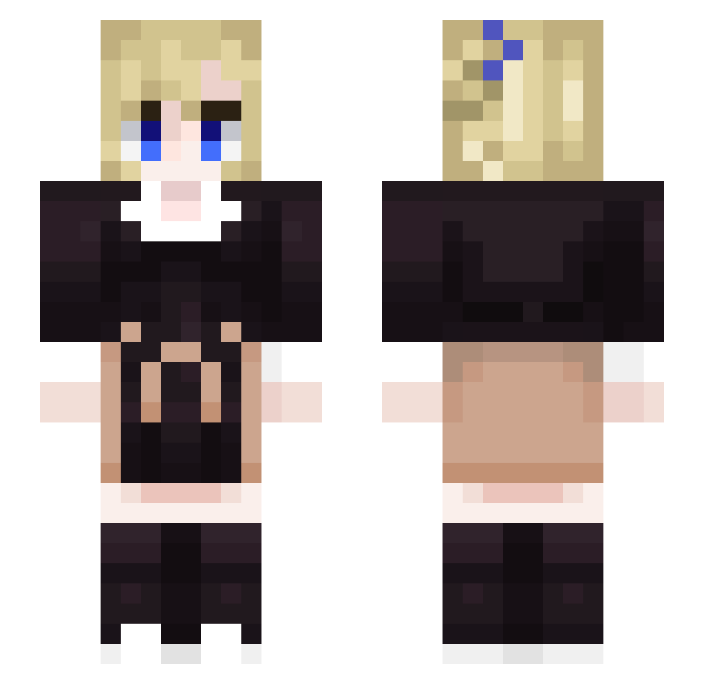 Santimusculoso Minecraft skin, front and back view