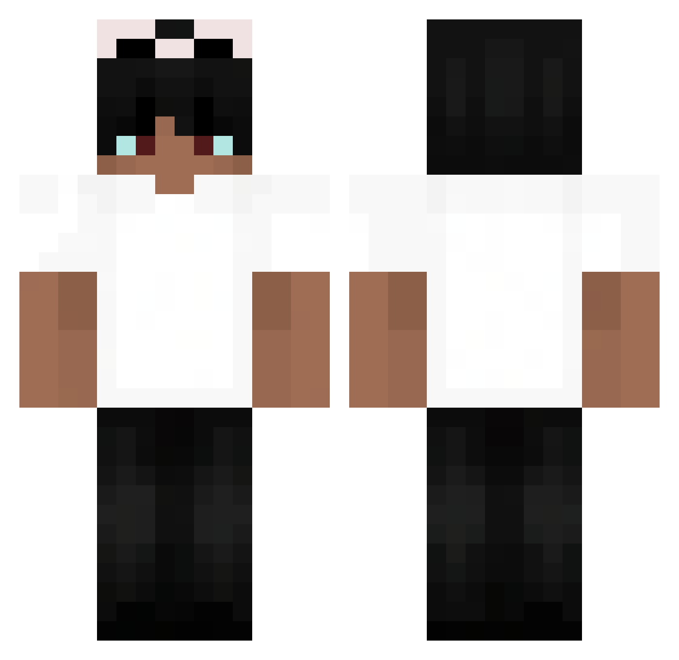 KodeKitt Minecraft skin, front and back view