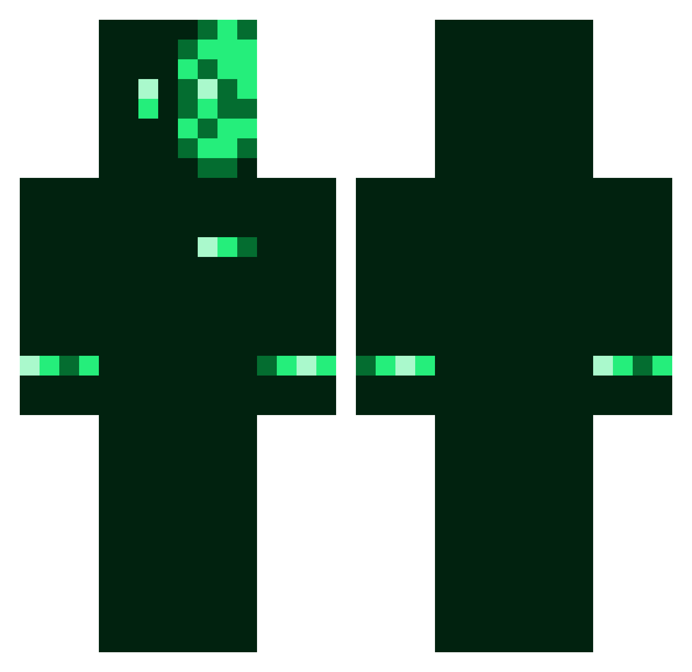 F4ded_Knight_ Minecraft skin, front and back view
