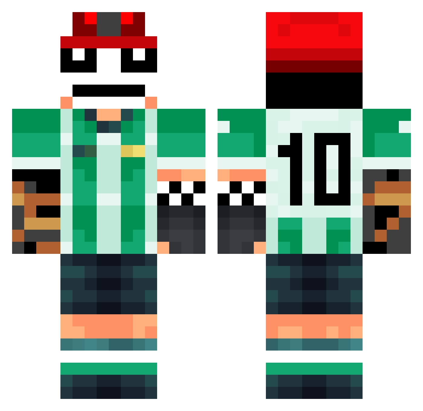Cesar_GP_10 Minecraft skin, front and back view