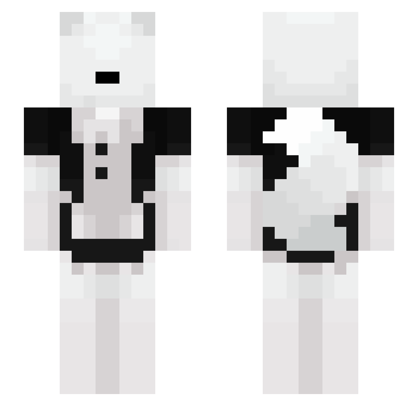 duskish Minecraft skin, front and back view