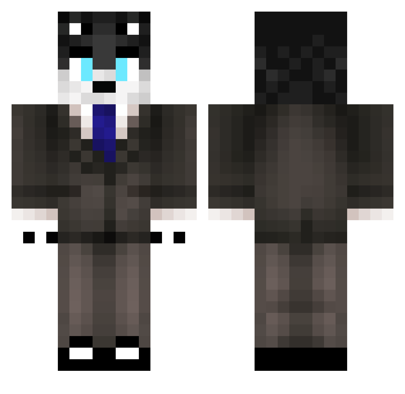 TheRomin Minecraft skin, front and back view