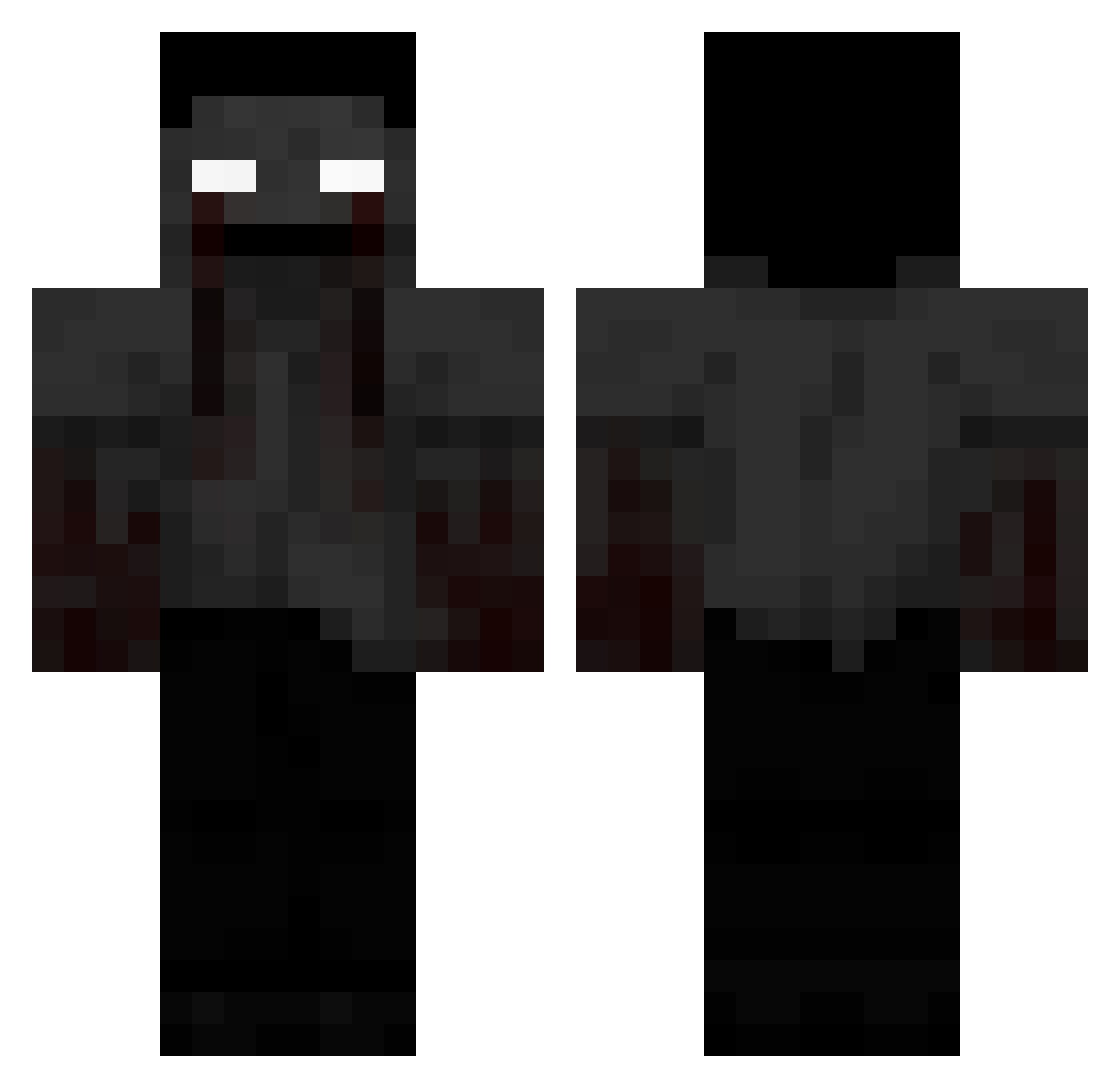 IbraBMZ Minecraft skin, front and back view