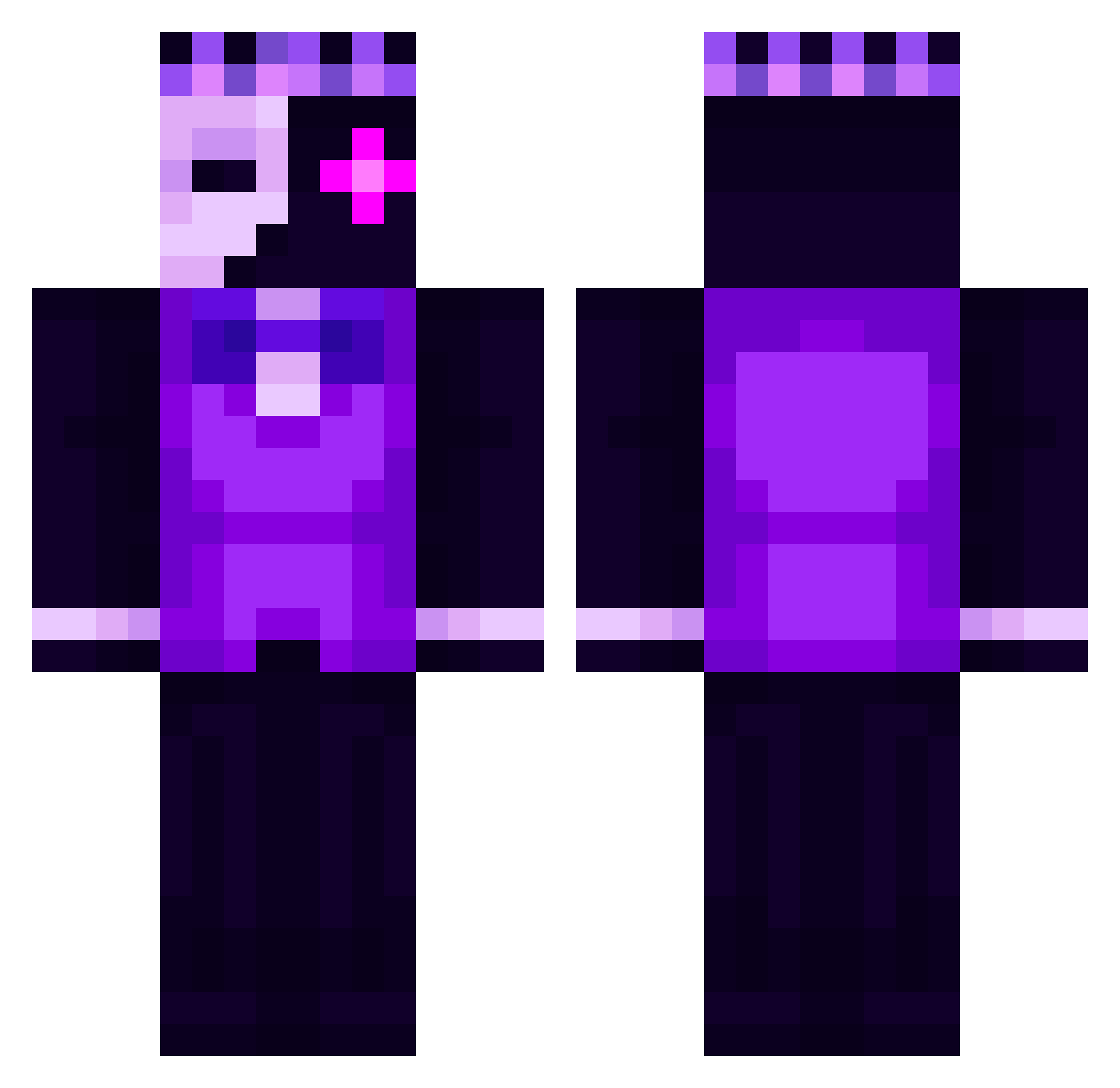 xHikaru_UwUx Minecraft skin, front and back view