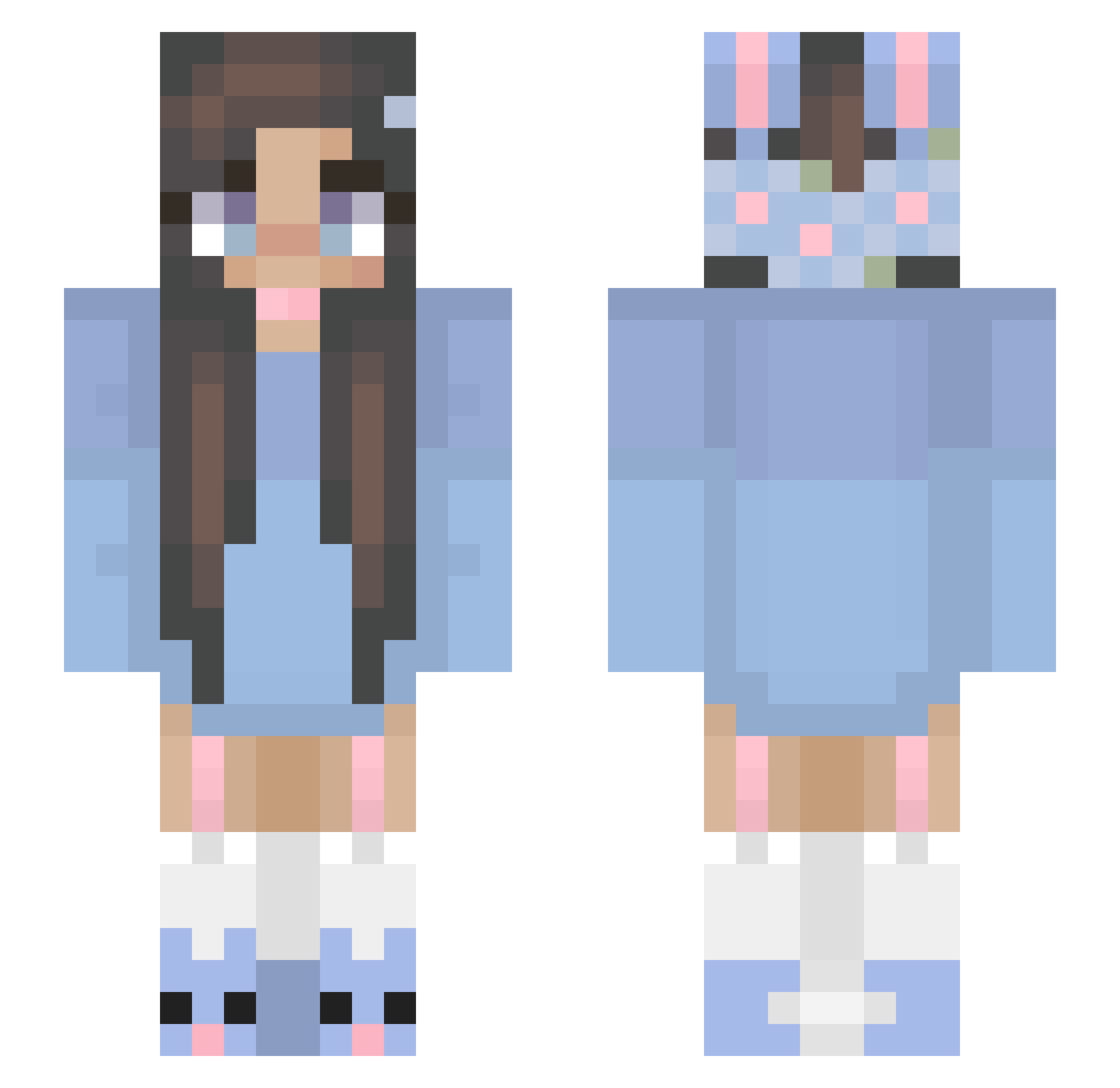 loopeylupins Minecraft skin, front and back view