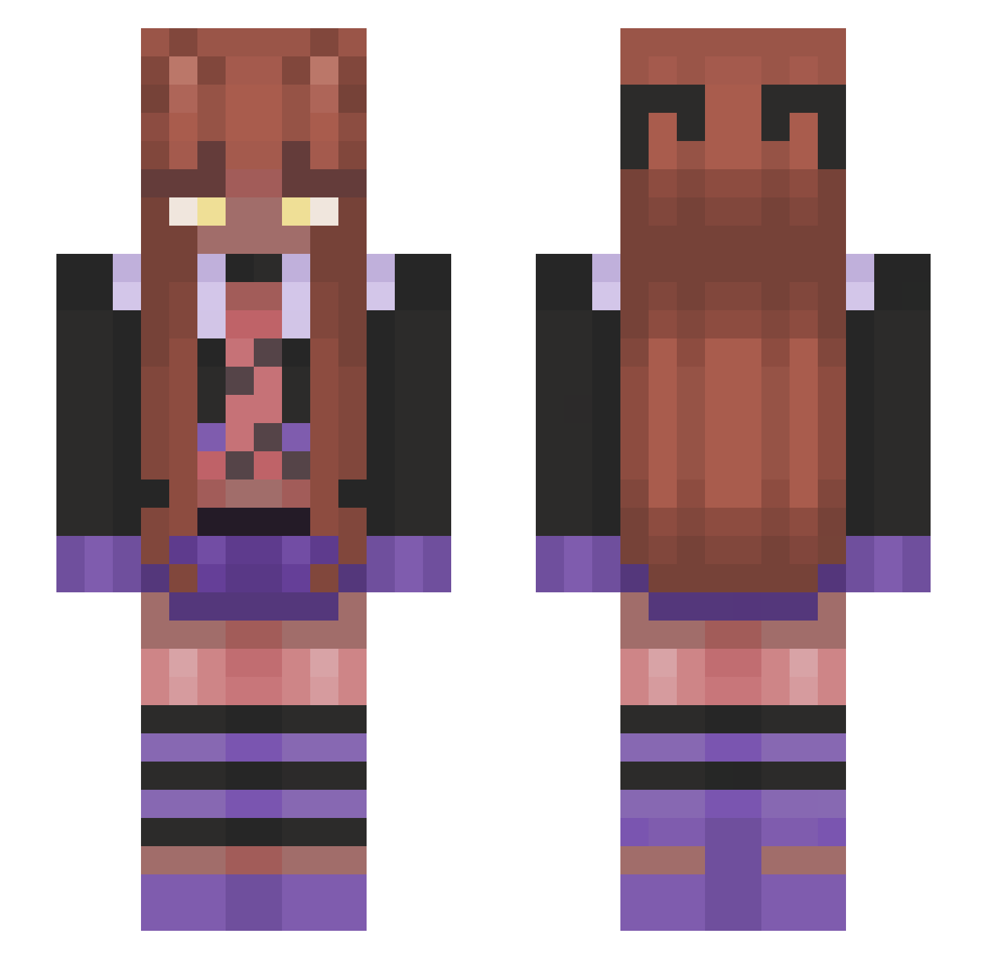 saamiiraa Minecraft skin, front and back view