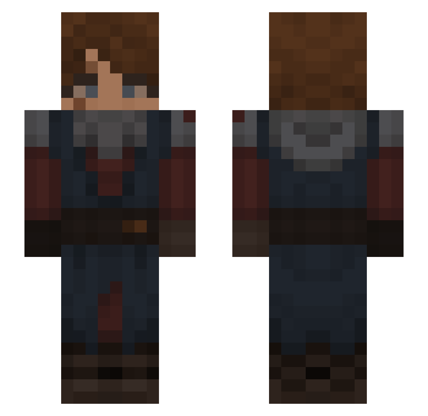 Vader____ Minecraft skin, front and back view