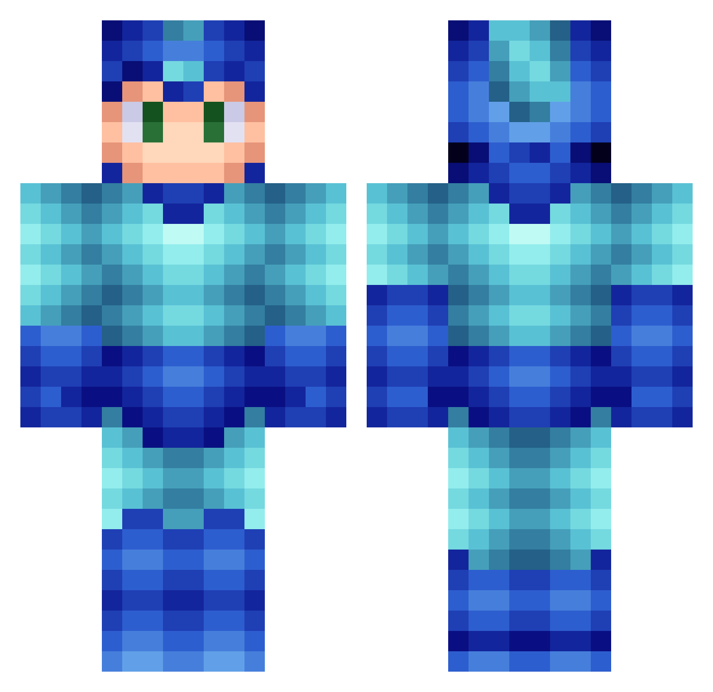 darkseba18 Minecraft skin, front and back view