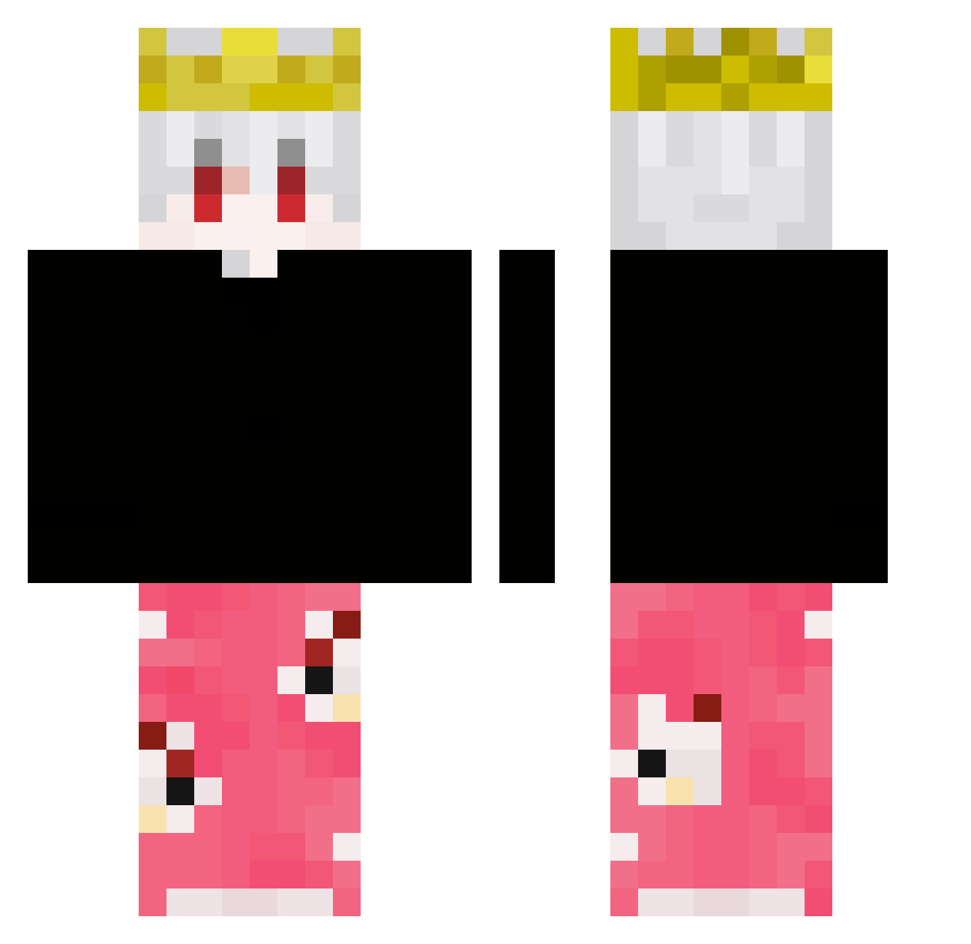 TheZetex Minecraft skin, front and back view