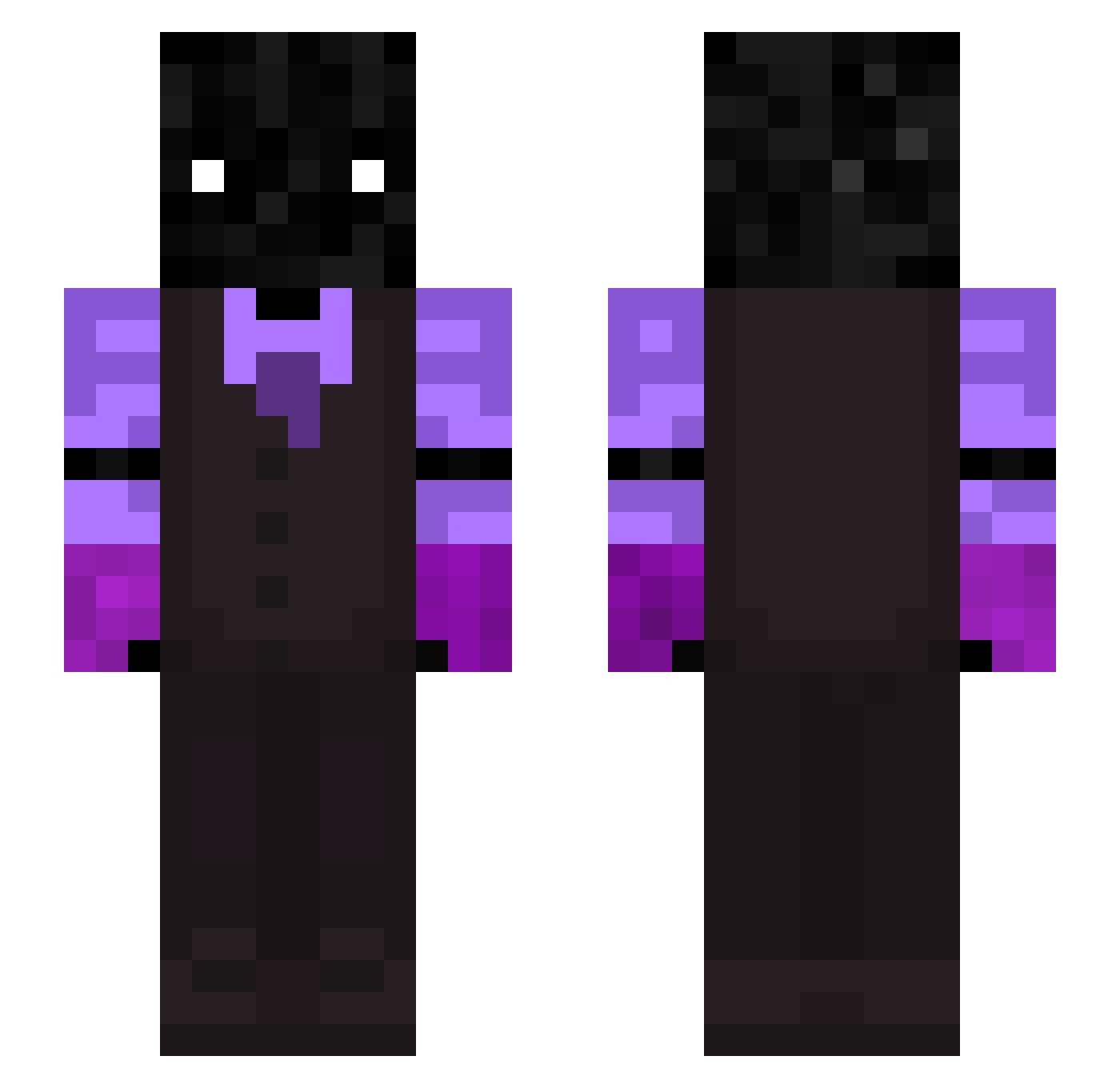 WallZera2ponto0 Minecraft skin, front and back view