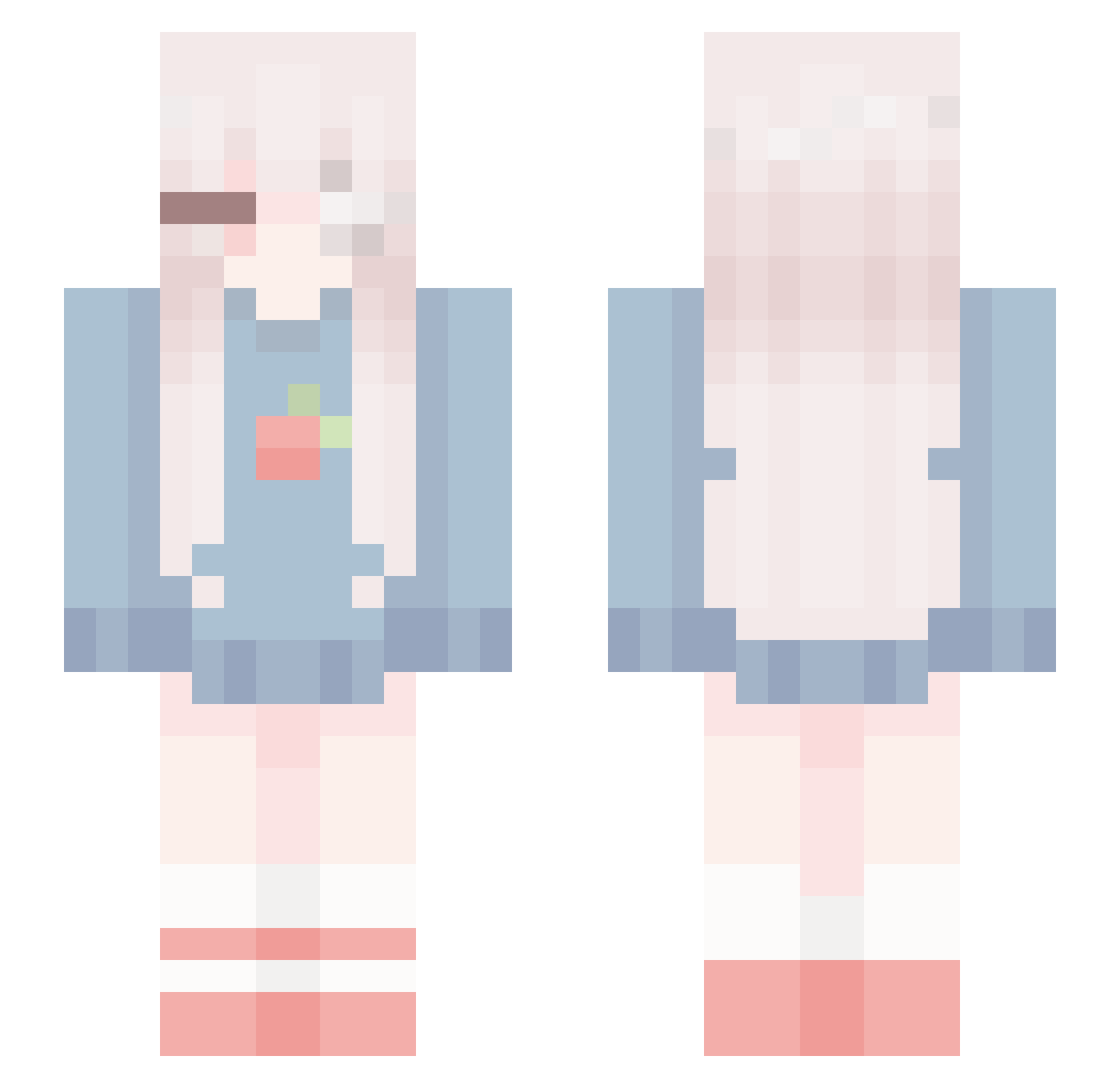 XingZz Minecraft skin, front and back view