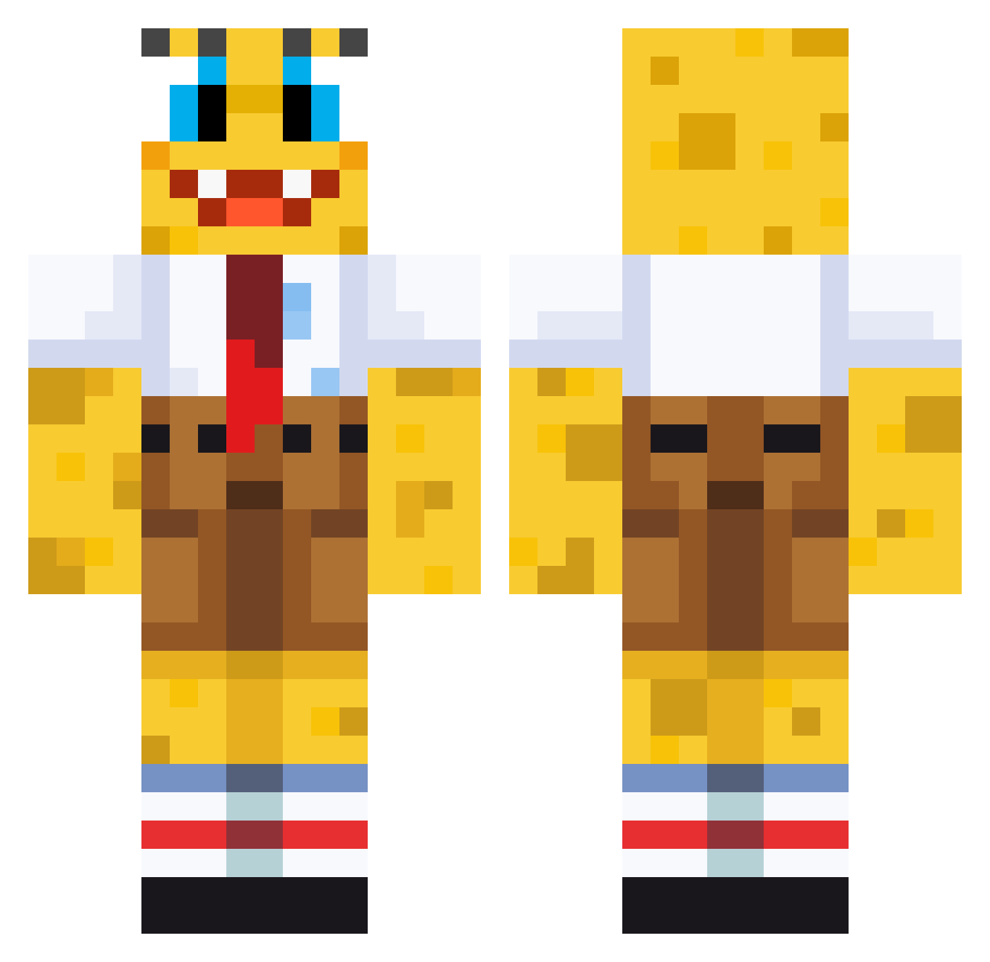 aless21190 Minecraft skin, front and back view