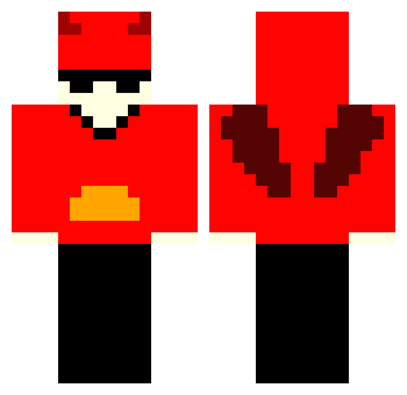 softba1l Minecraft skin, front and back view