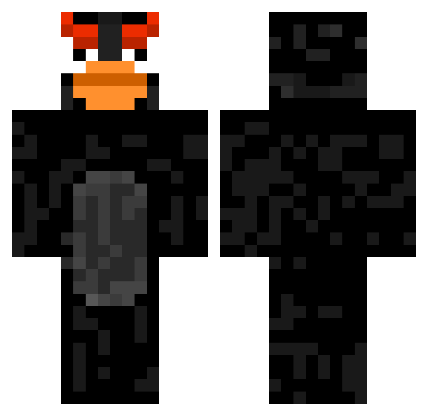 KarateMasterOne Minecraft skin, front and back view