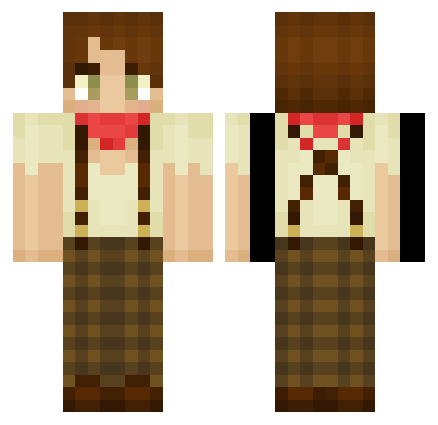 aozomight Minecraft skin, front and back view