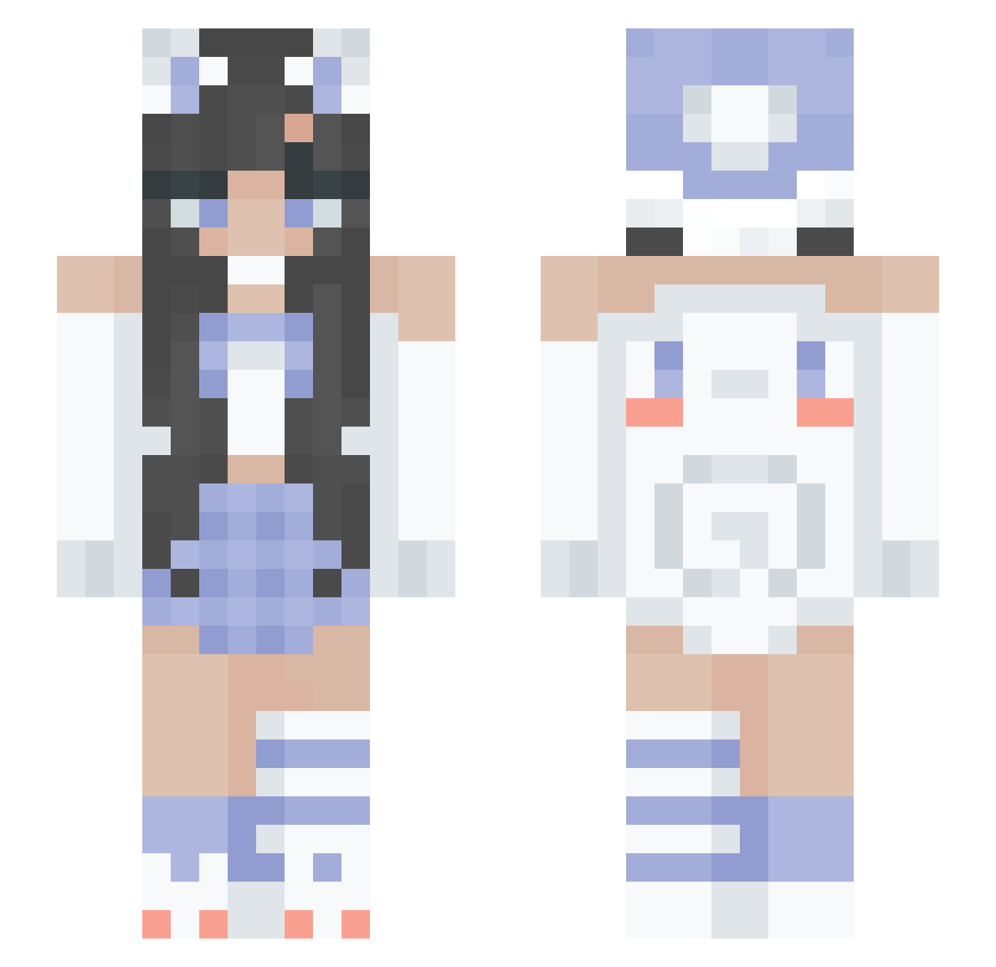 lvrszone Minecraft skin, front and back view