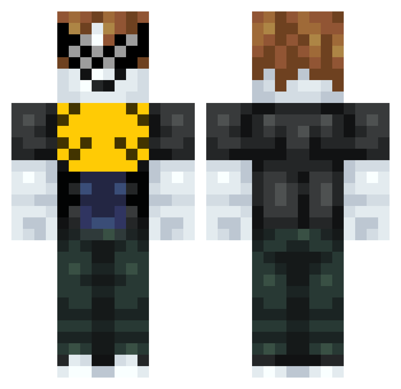 jmnoob228 Minecraft skin, front and back view
