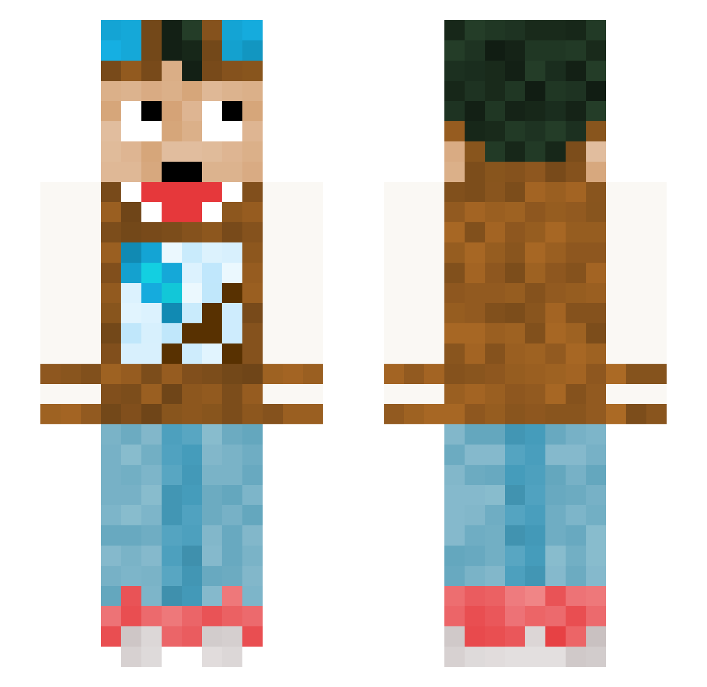 SAMURAI_mini Minecraft skin, front and back view