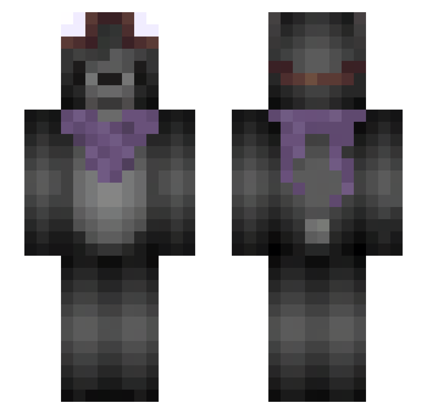 Adam_bs Minecraft skin, front and back view