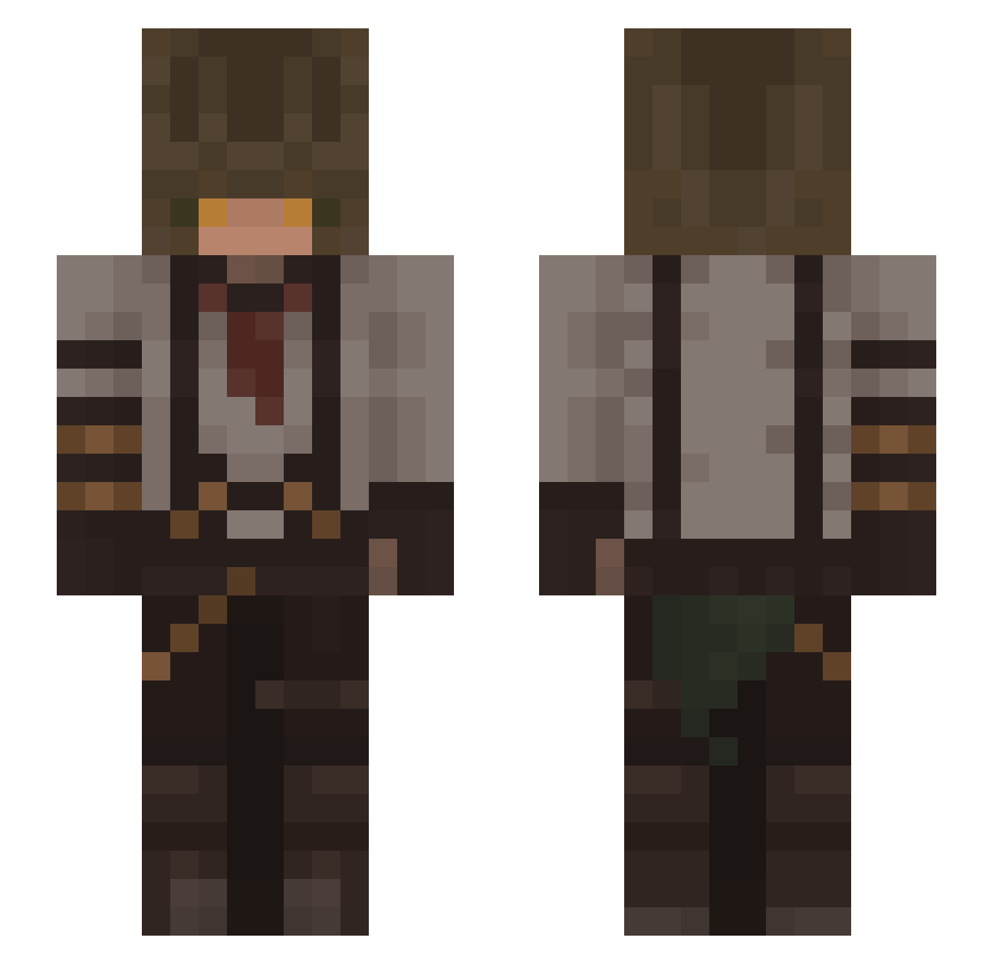 CupcakeCat789 Minecraft skin, front and back view