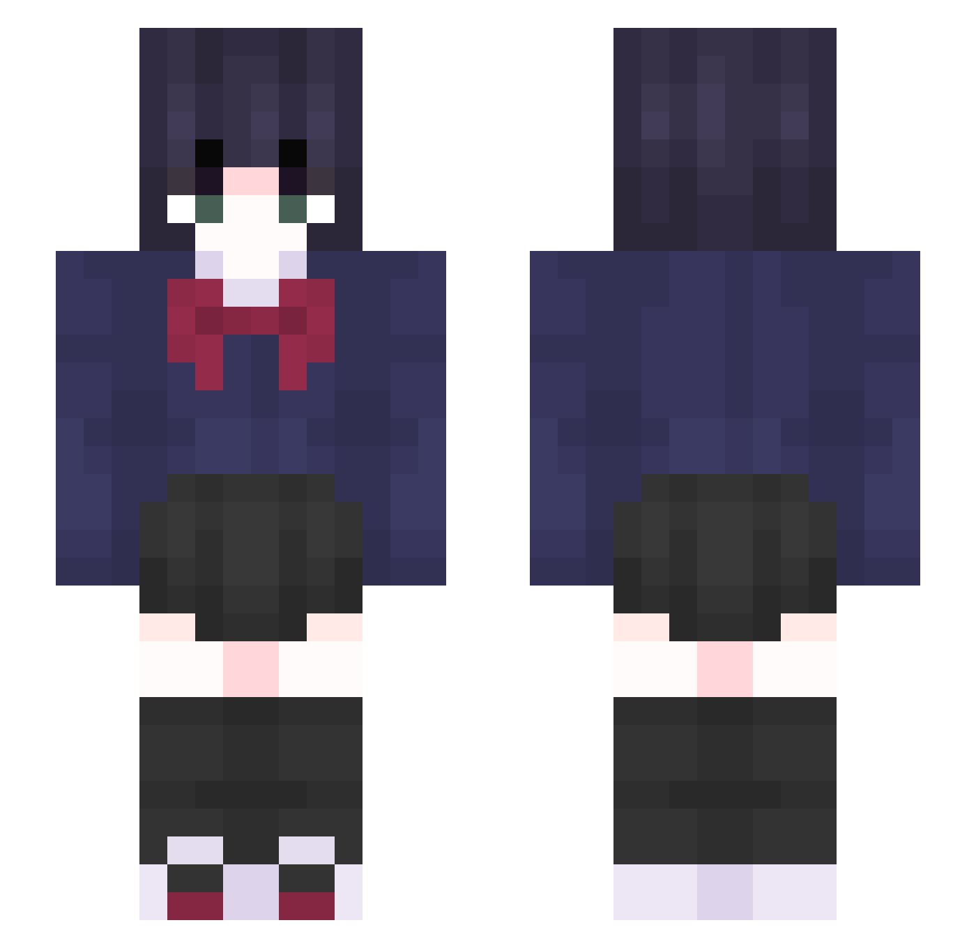 ibis_z Minecraft skin, front and back view