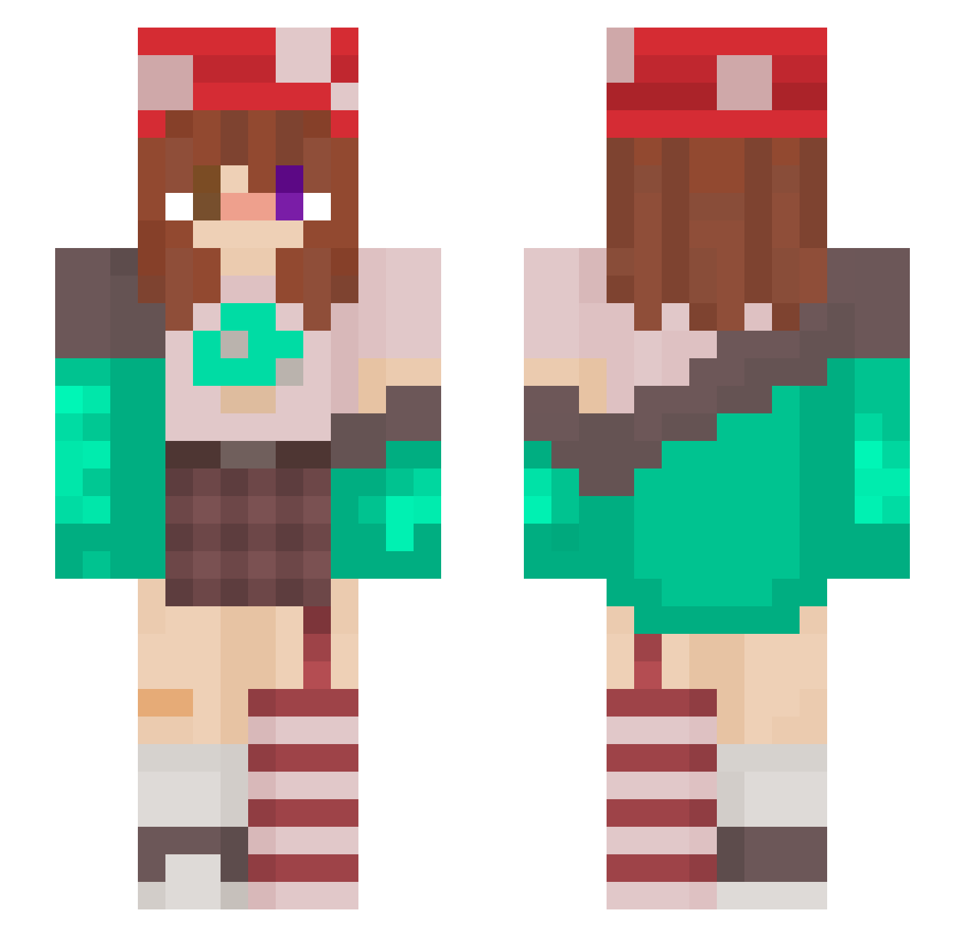 _ShadowRealm Minecraft skin, front and back view