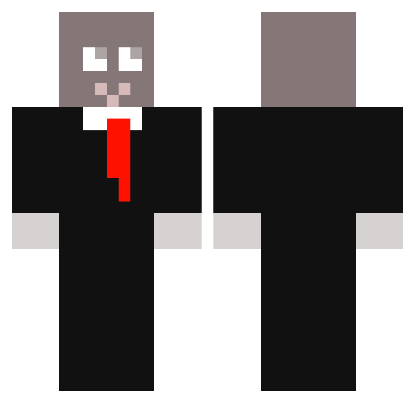 xoleCRAFTx Minecraft skin, front and back view