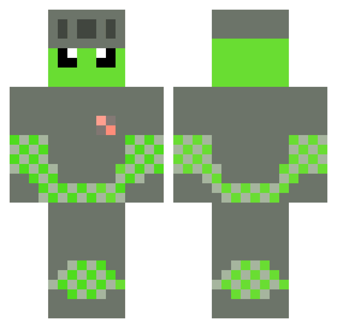 trask2323 Minecraft skin, front and back view