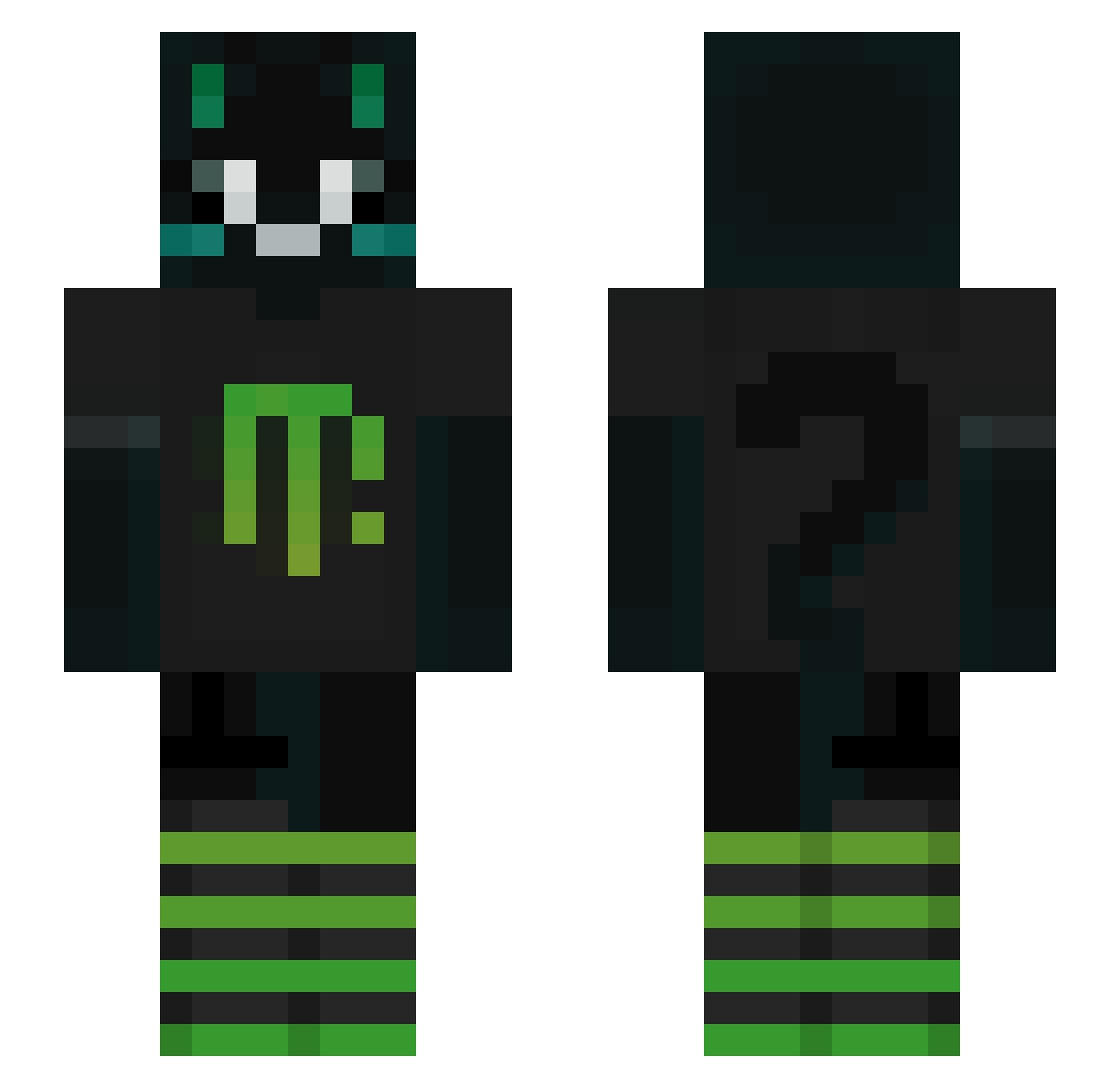 MrVariio Minecraft skin, front and back view