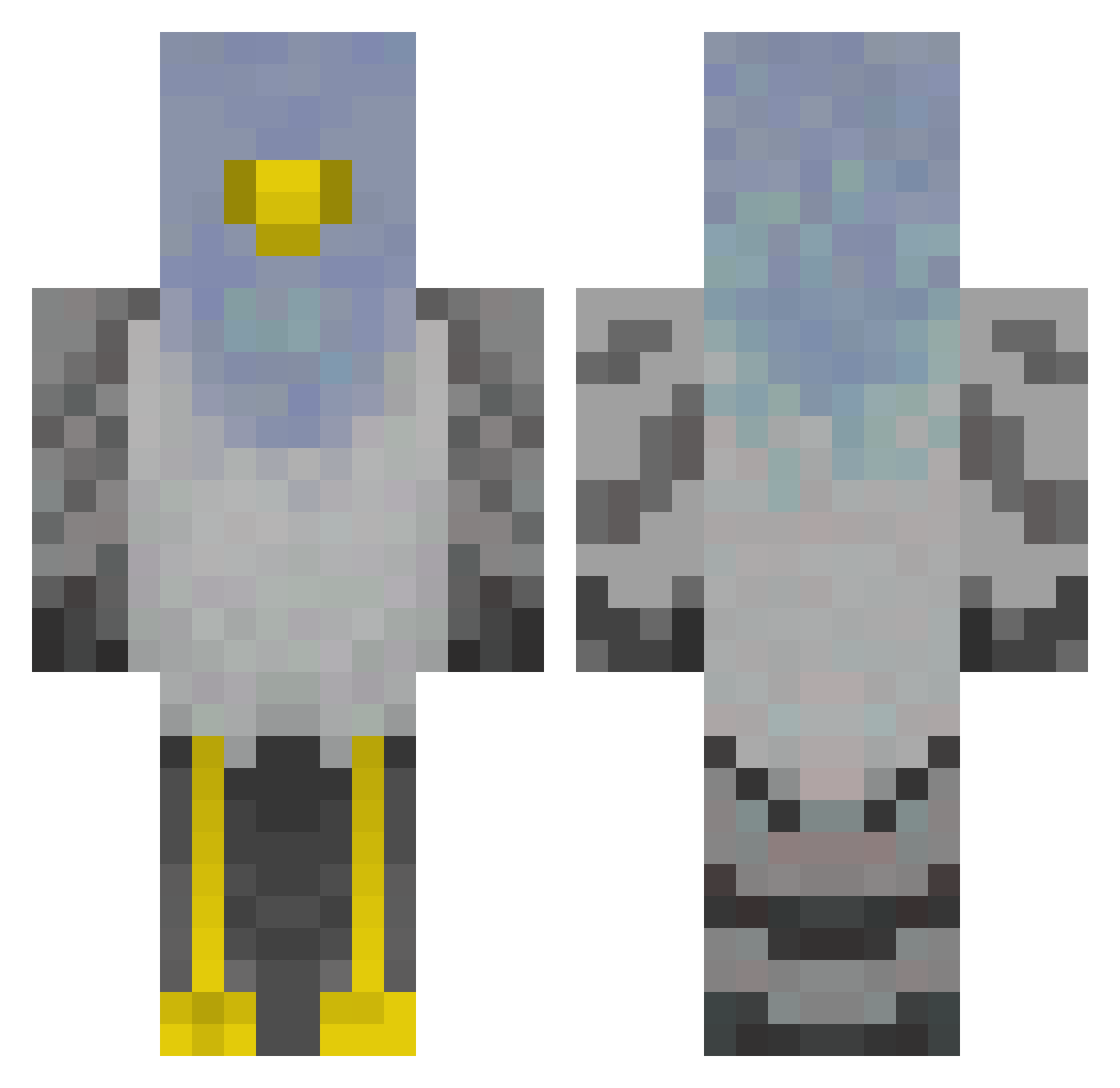 FrinClassy Minecraft skin, front and back view