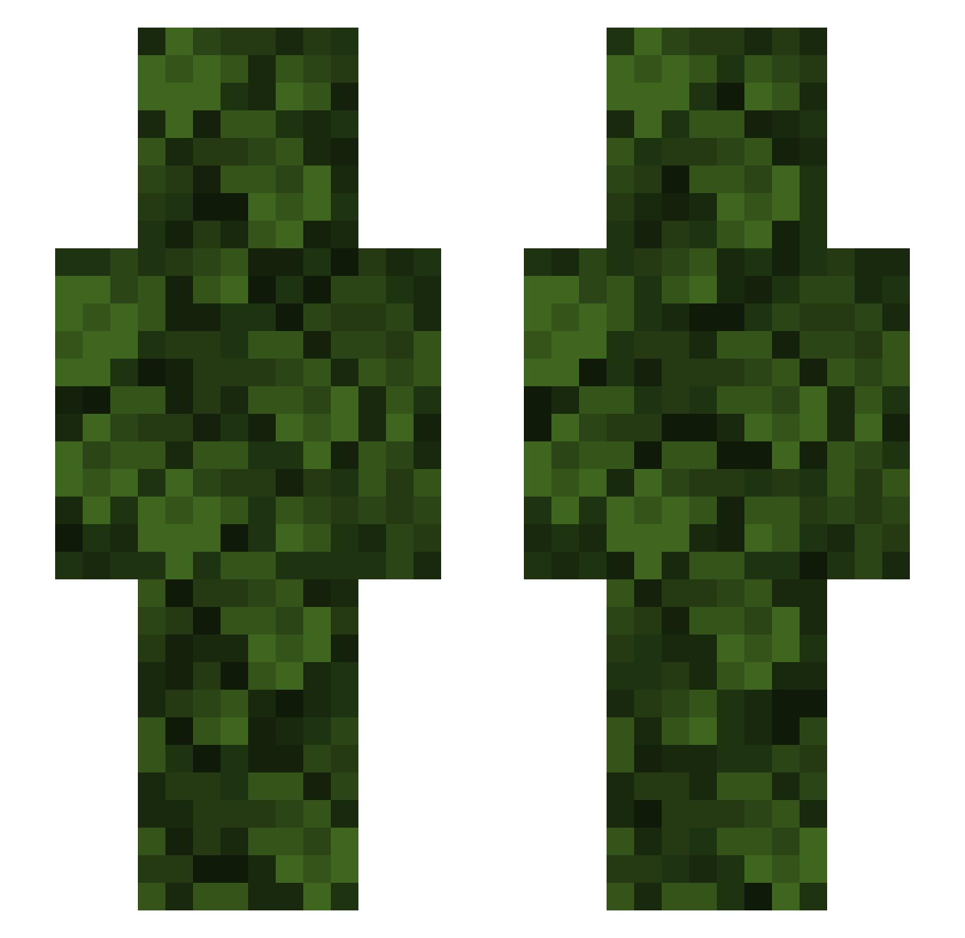 pikaputrikapu Minecraft skin, front and back view