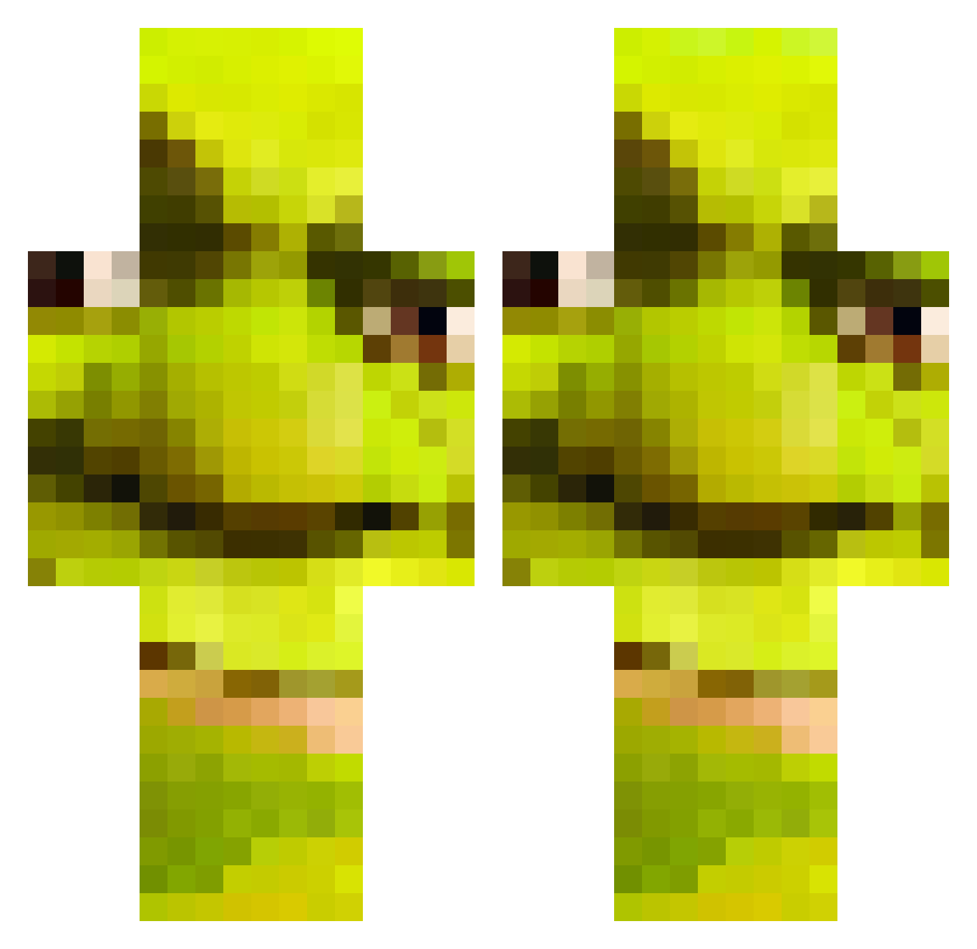 SahBatman Minecraft skin, front and back view