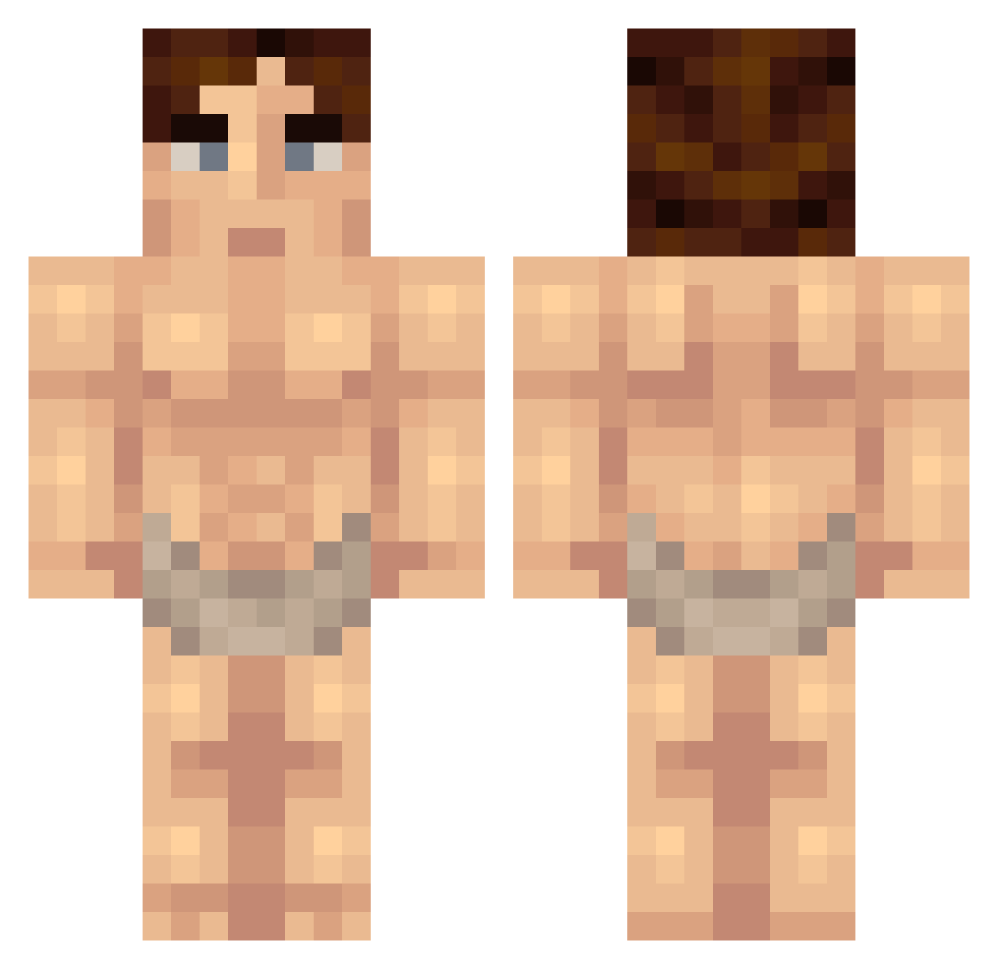 christiqnx Minecraft skin, front and back view