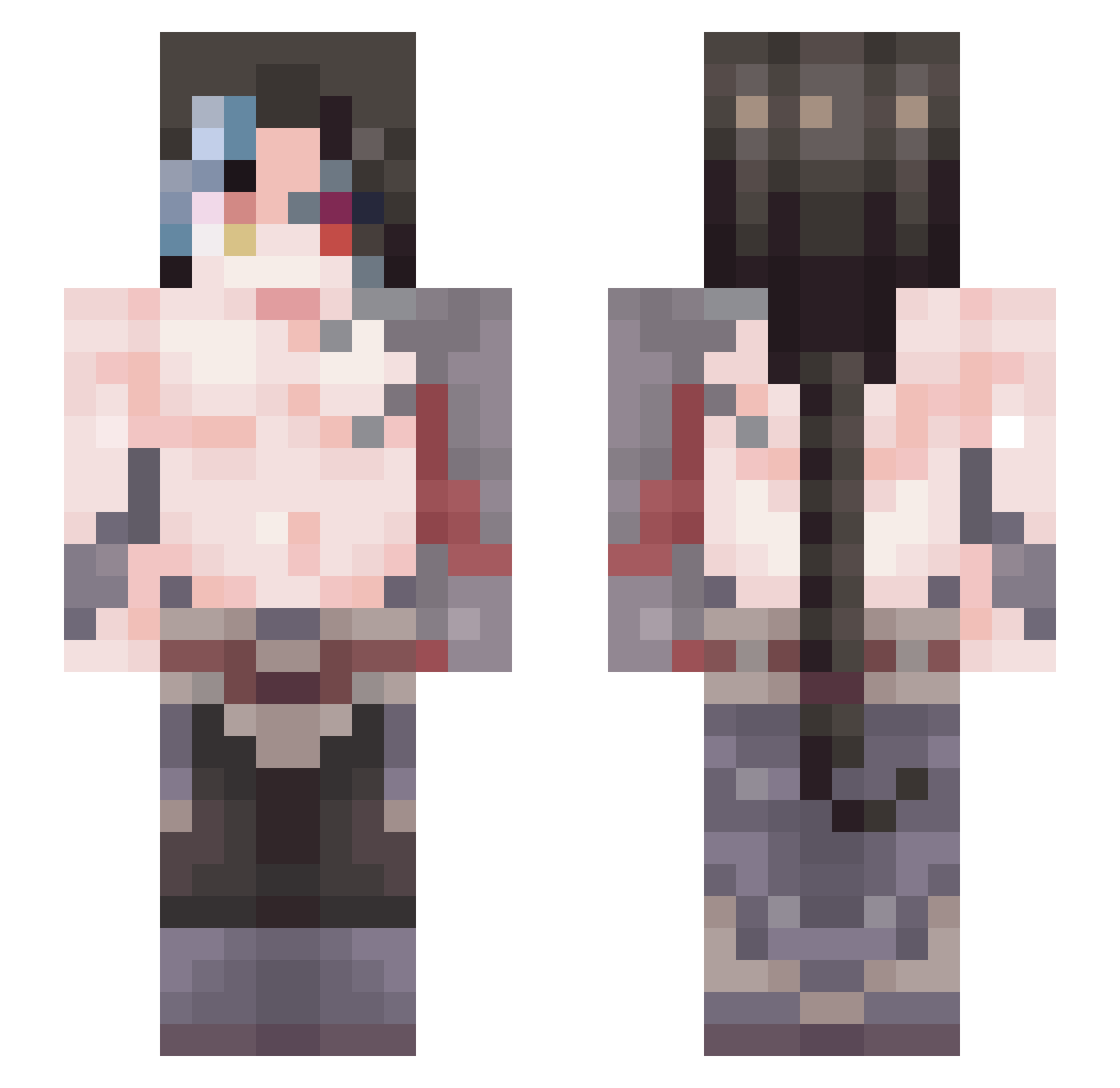 vi_chy Minecraft skin, front and back view
