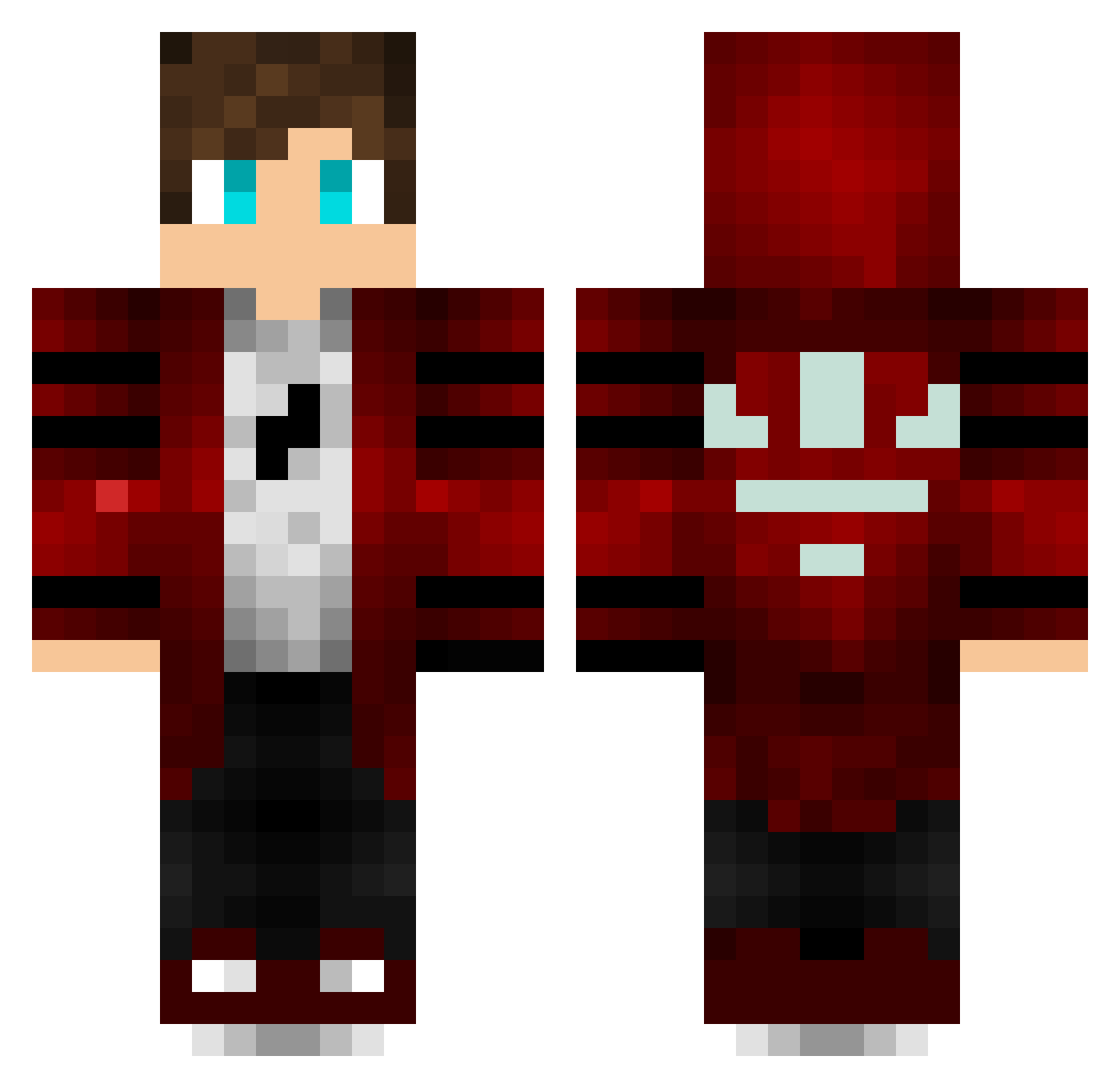 Joyan Minecraft skin, front and back view