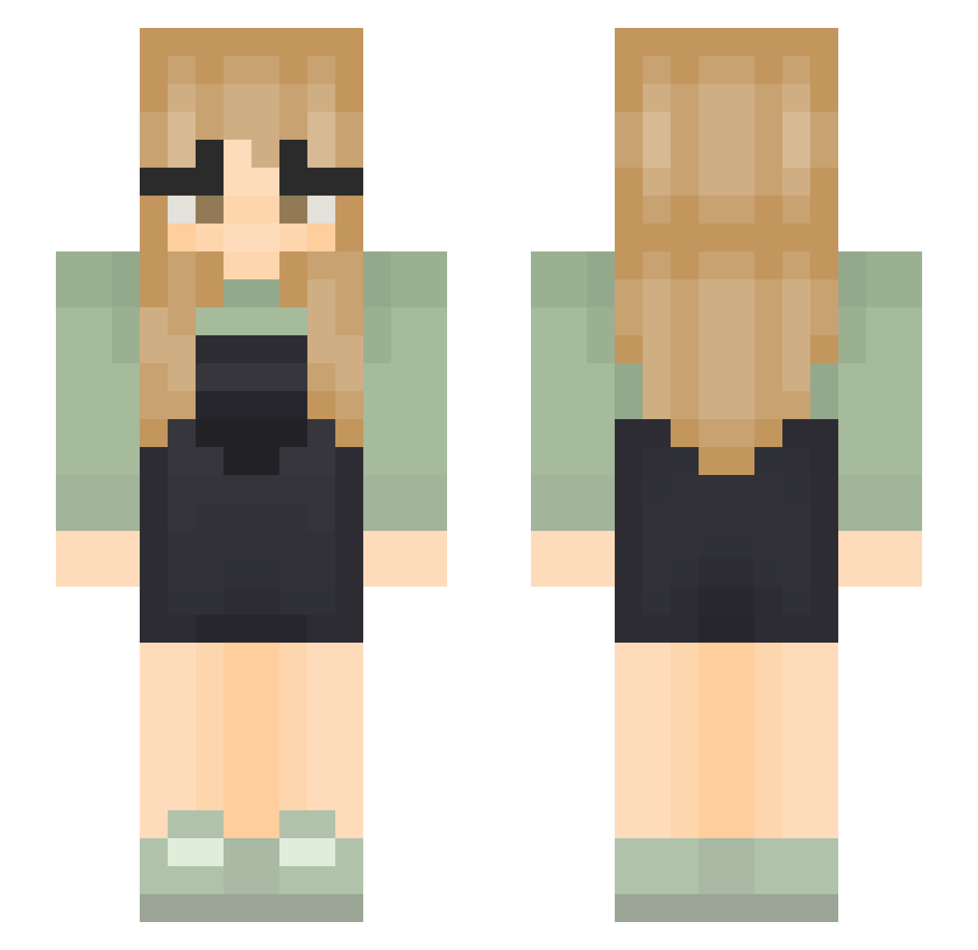 Justy_ahhh Minecraft skin, front and back view