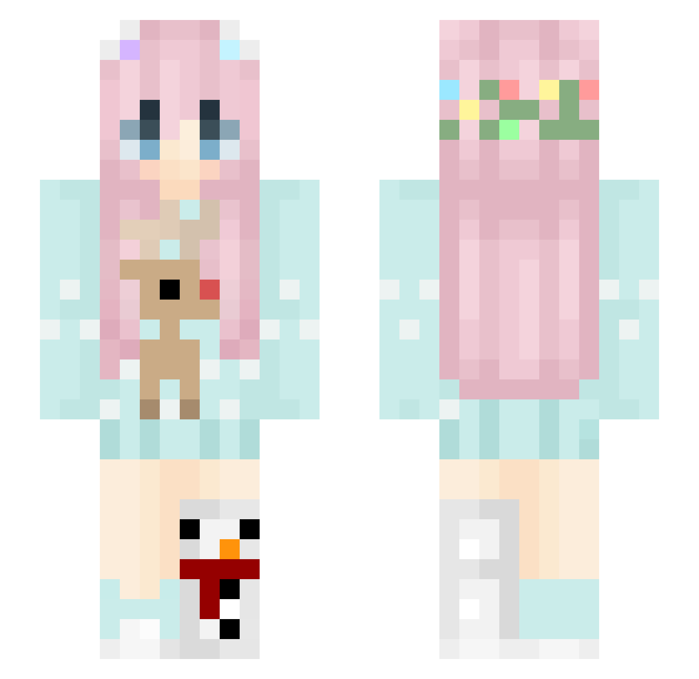 Zuiajogandomine Minecraft skin, front and back view