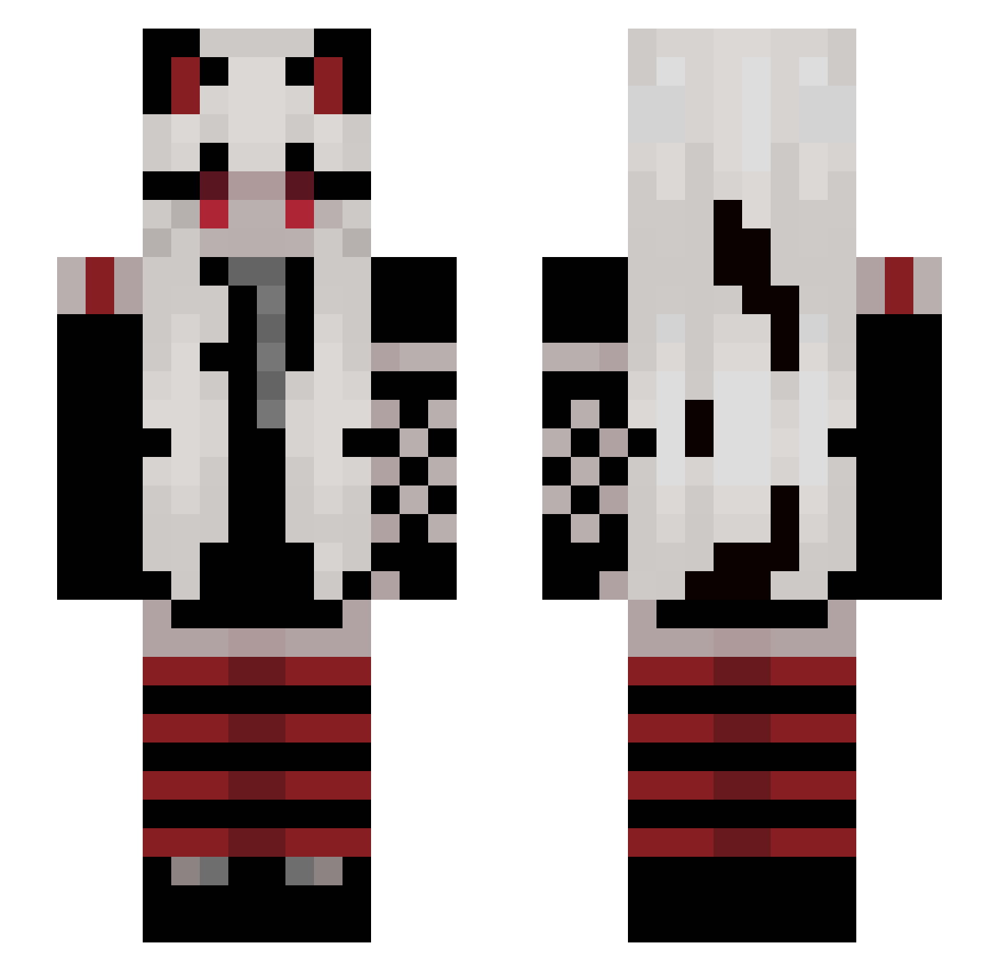 Rosalie_Cat Minecraft skin, front and back view