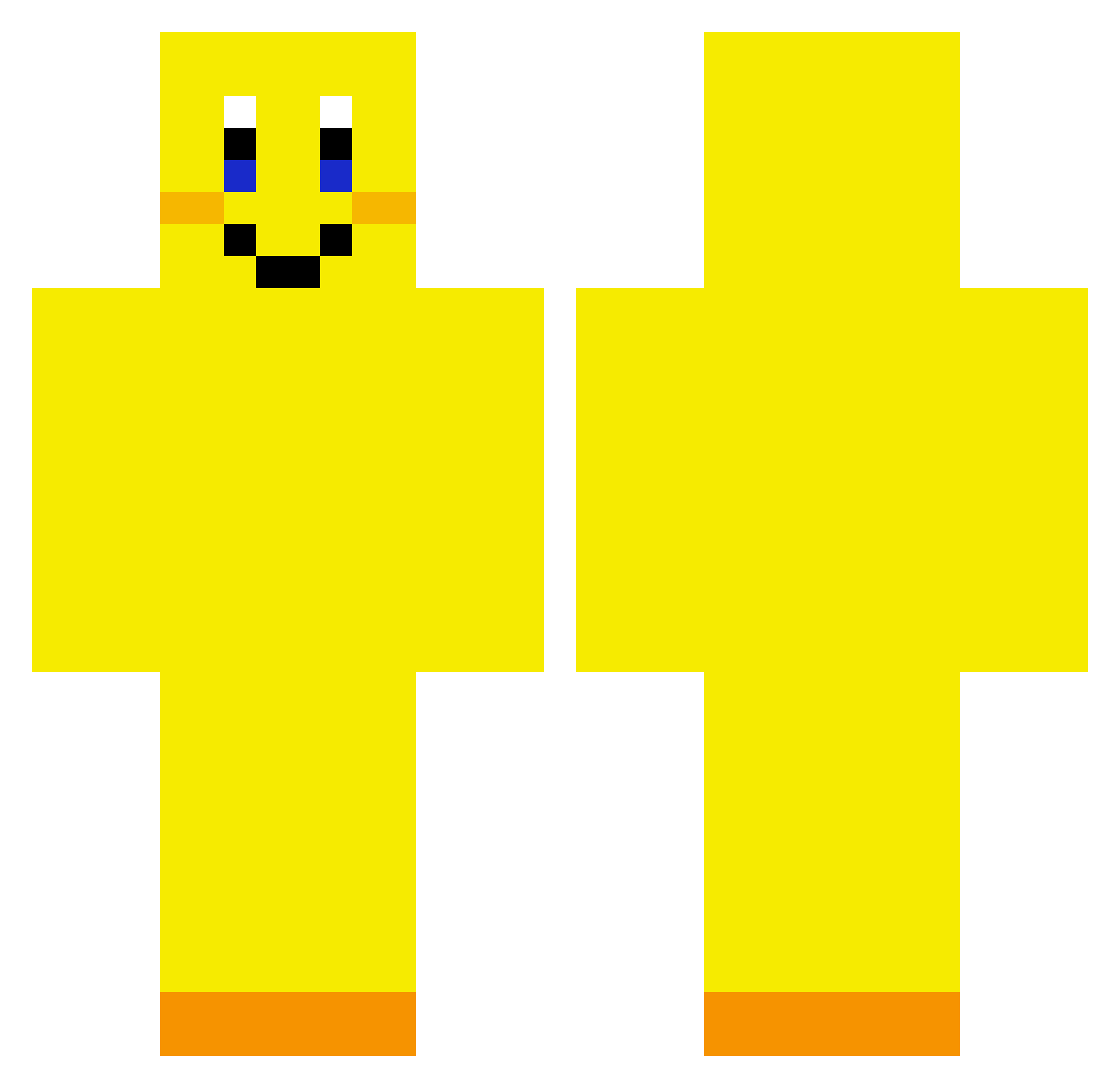 Tbeast_ Minecraft skin, front and back view