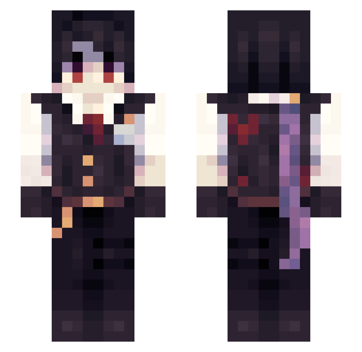 Ace2078 Minecraft skin, front and back view