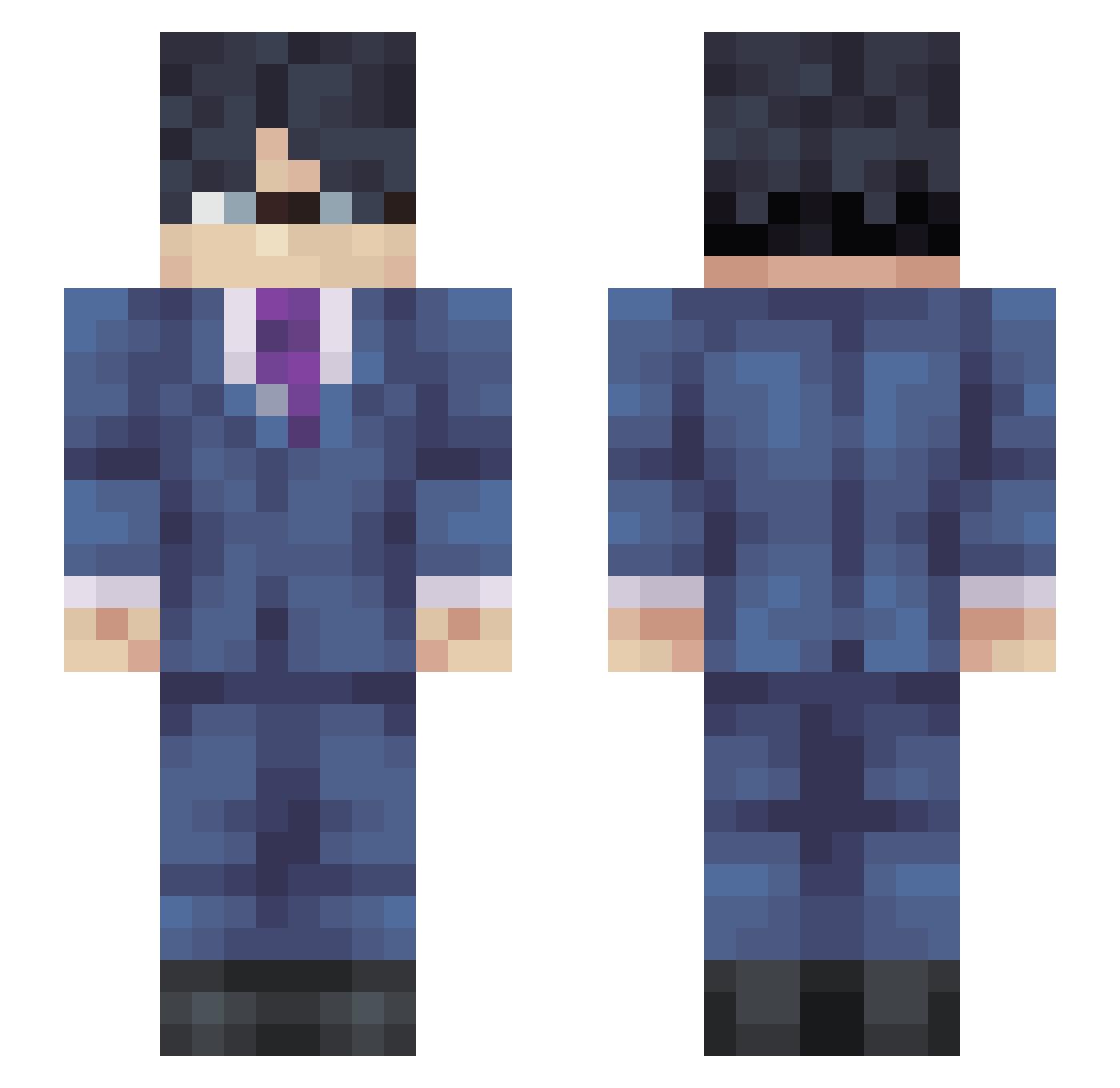 Wotakoi_ Minecraft skin, front and back view
