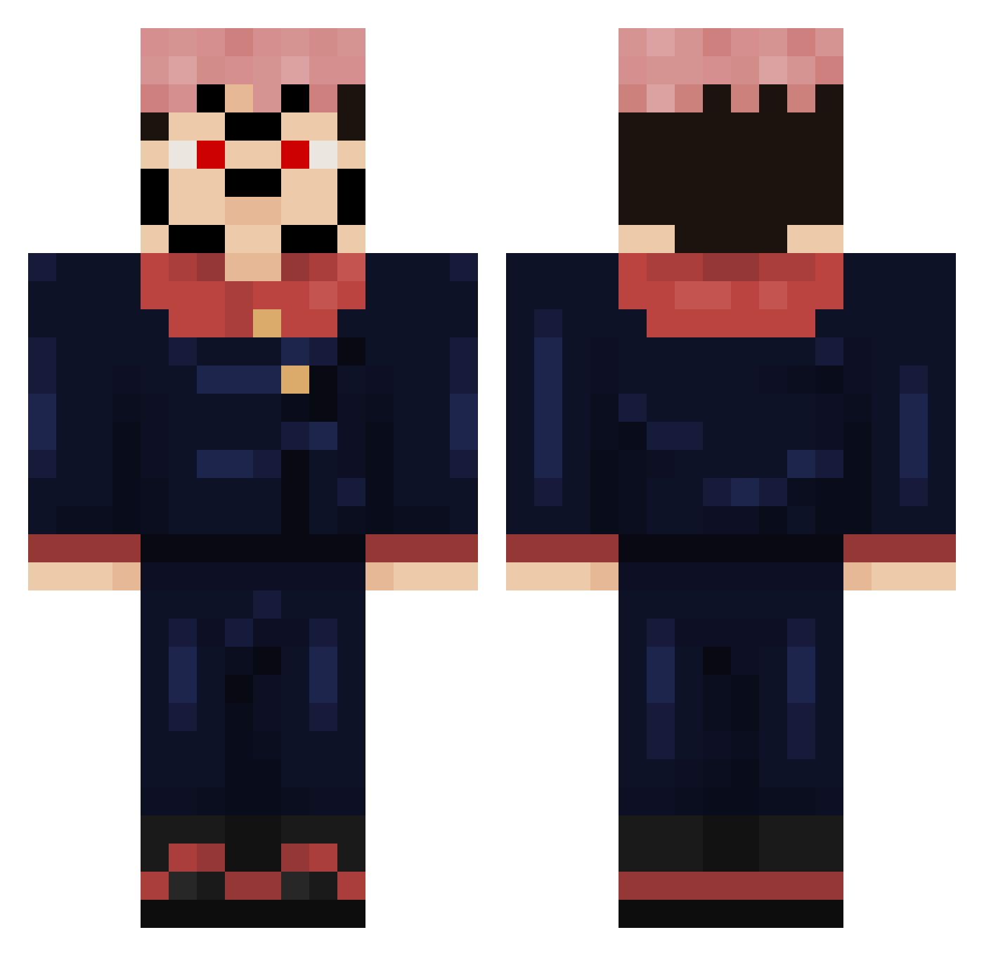 JC_Melon Minecraft skin, front and back view