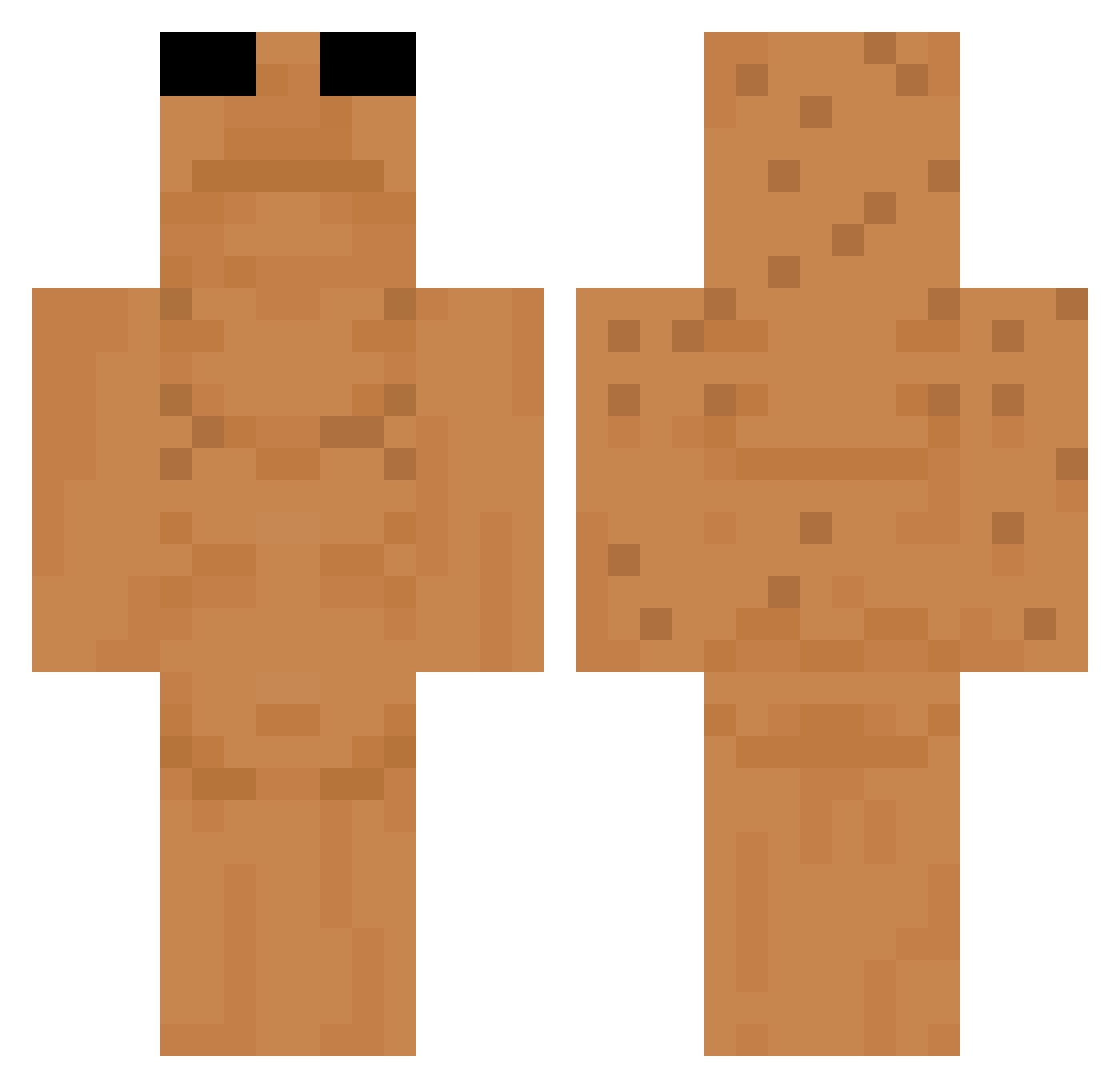 Wukimos Minecraft skin, front and back view