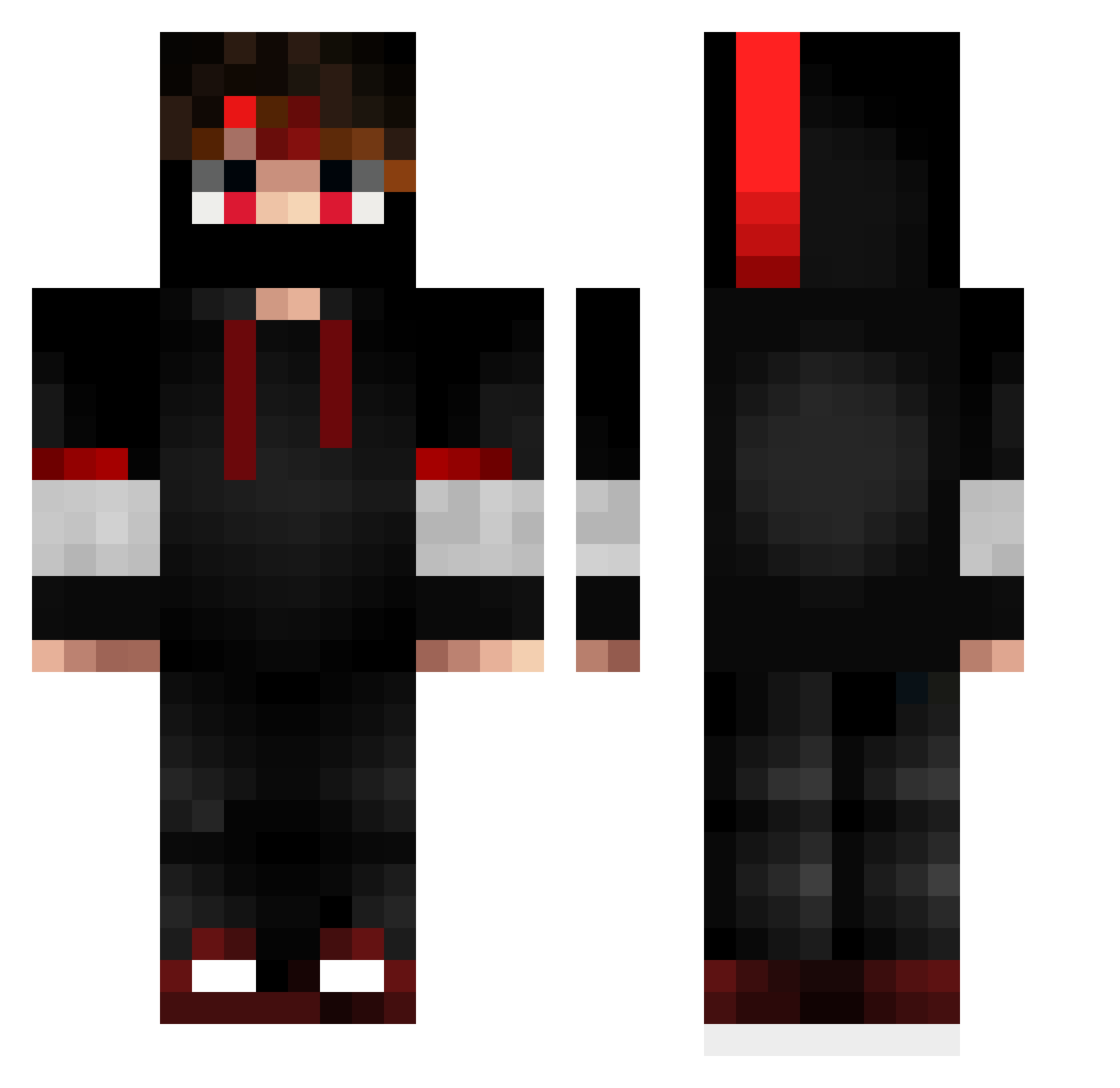 SimpnoBlade Minecraft skin, front and back view