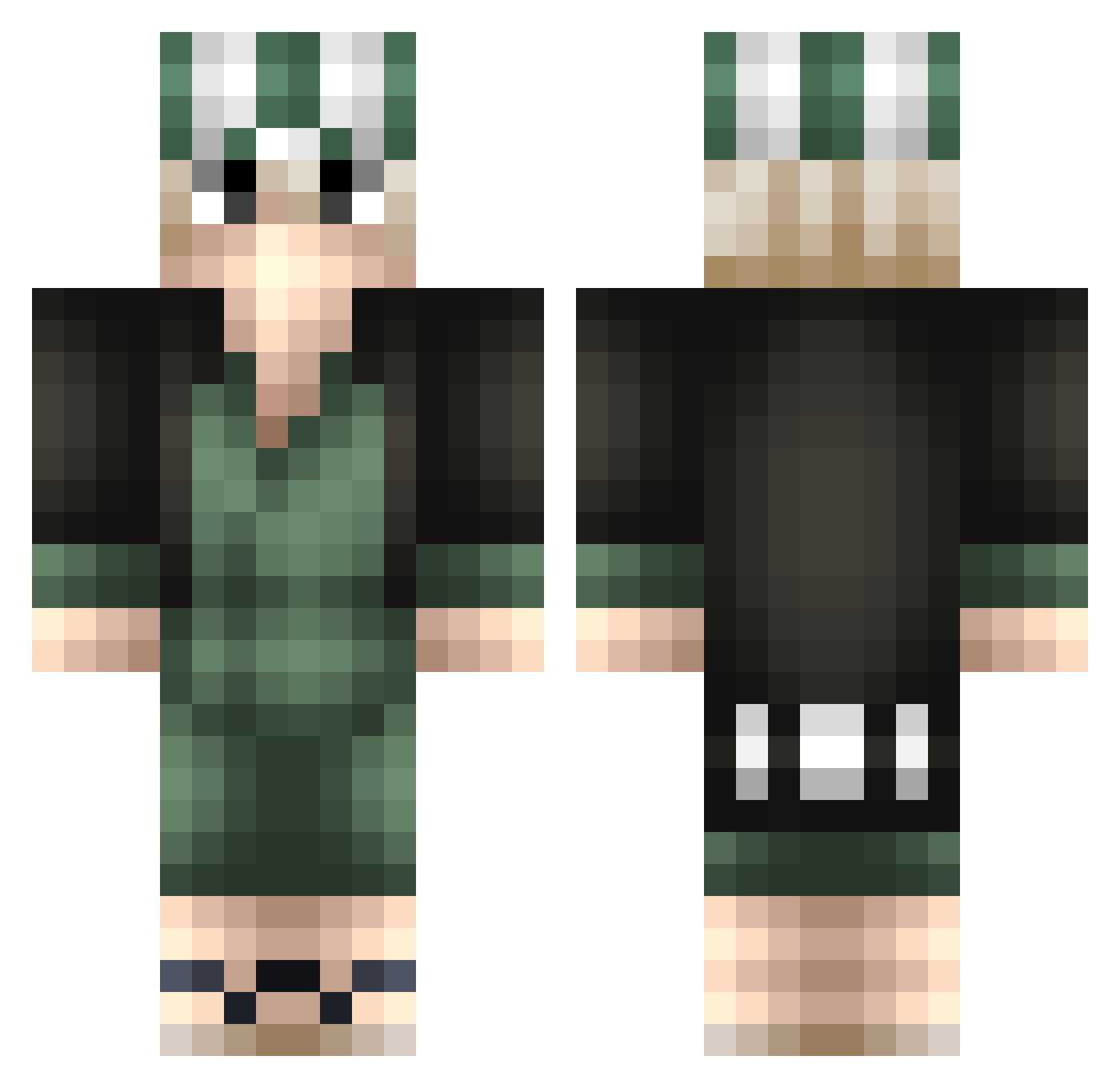TeeFreeze50 Minecraft skin, front and back view