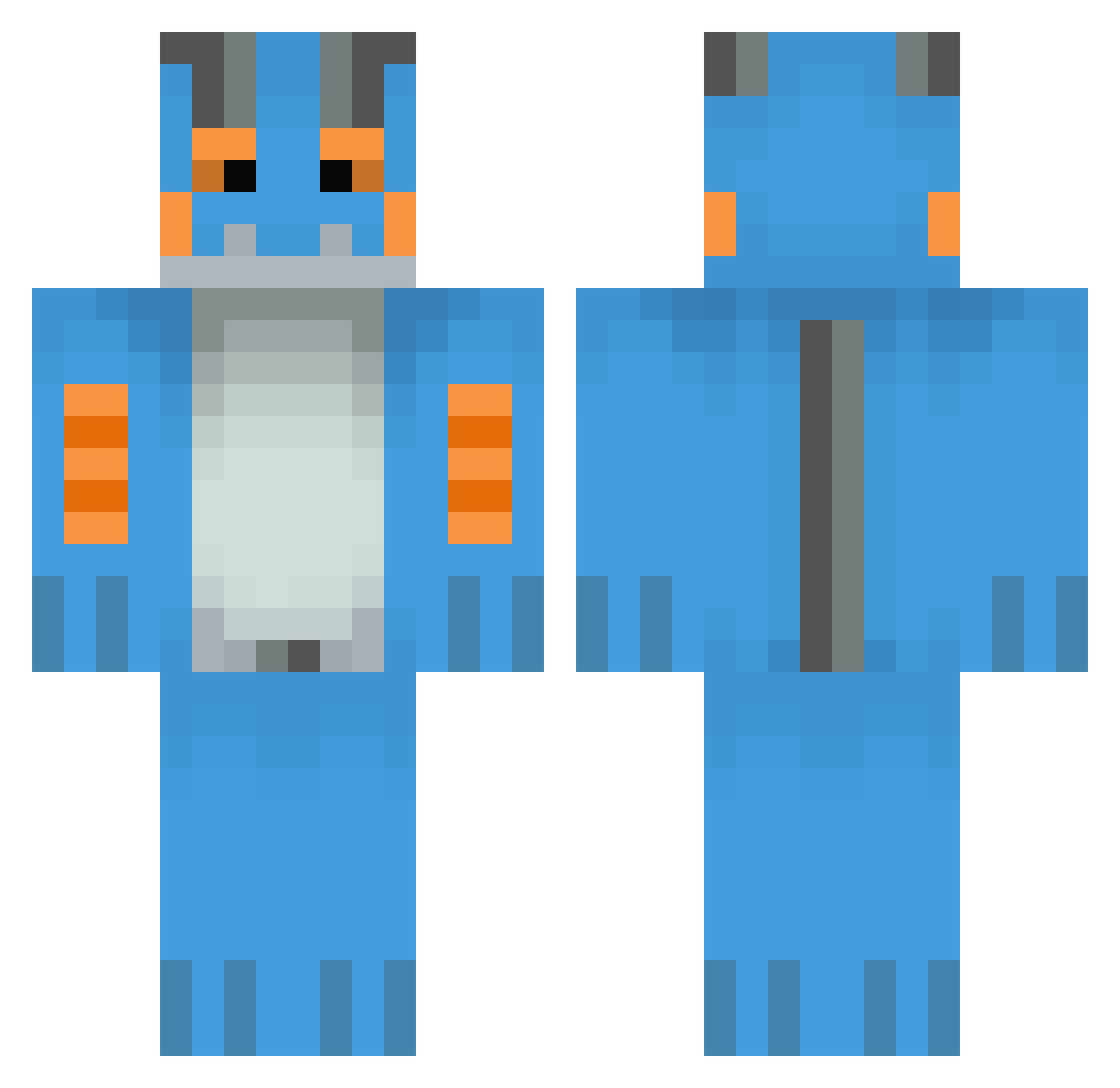 Cukierek_ Minecraft skin, front and back view