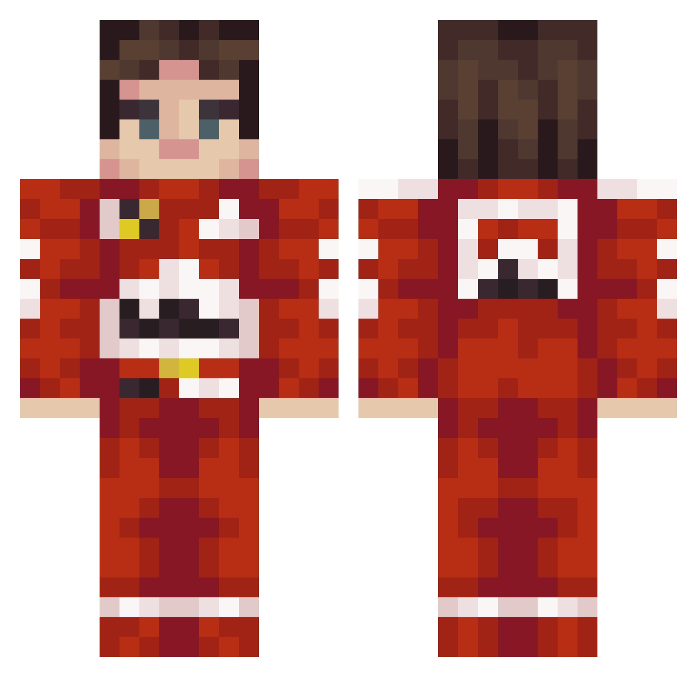 wacky_minecraft Minecraft skin, front and back view