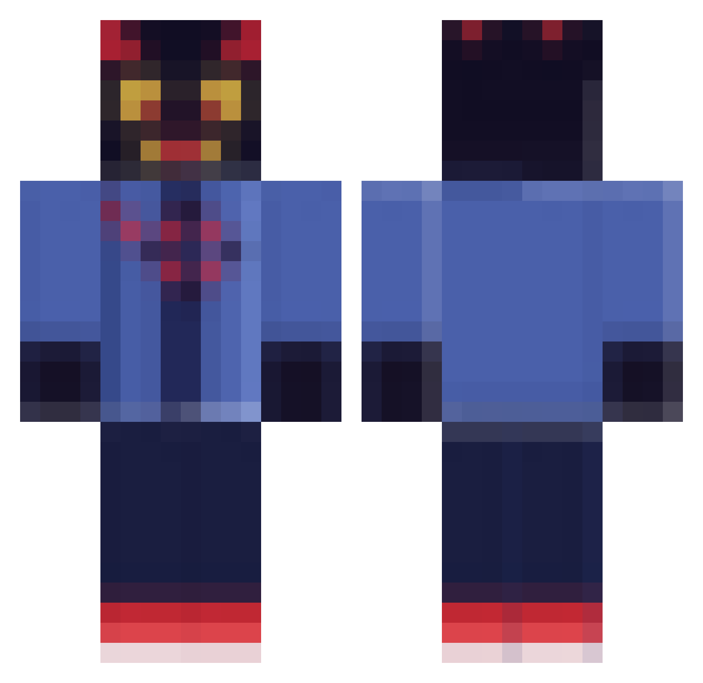 sor4p Minecraft skin, front and back view