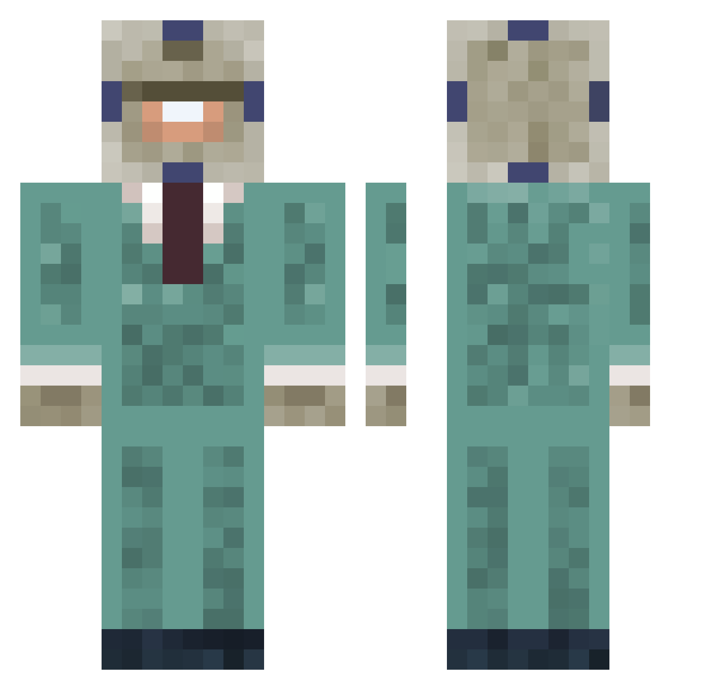 BigBoezel2 Minecraft skin, front and back view
